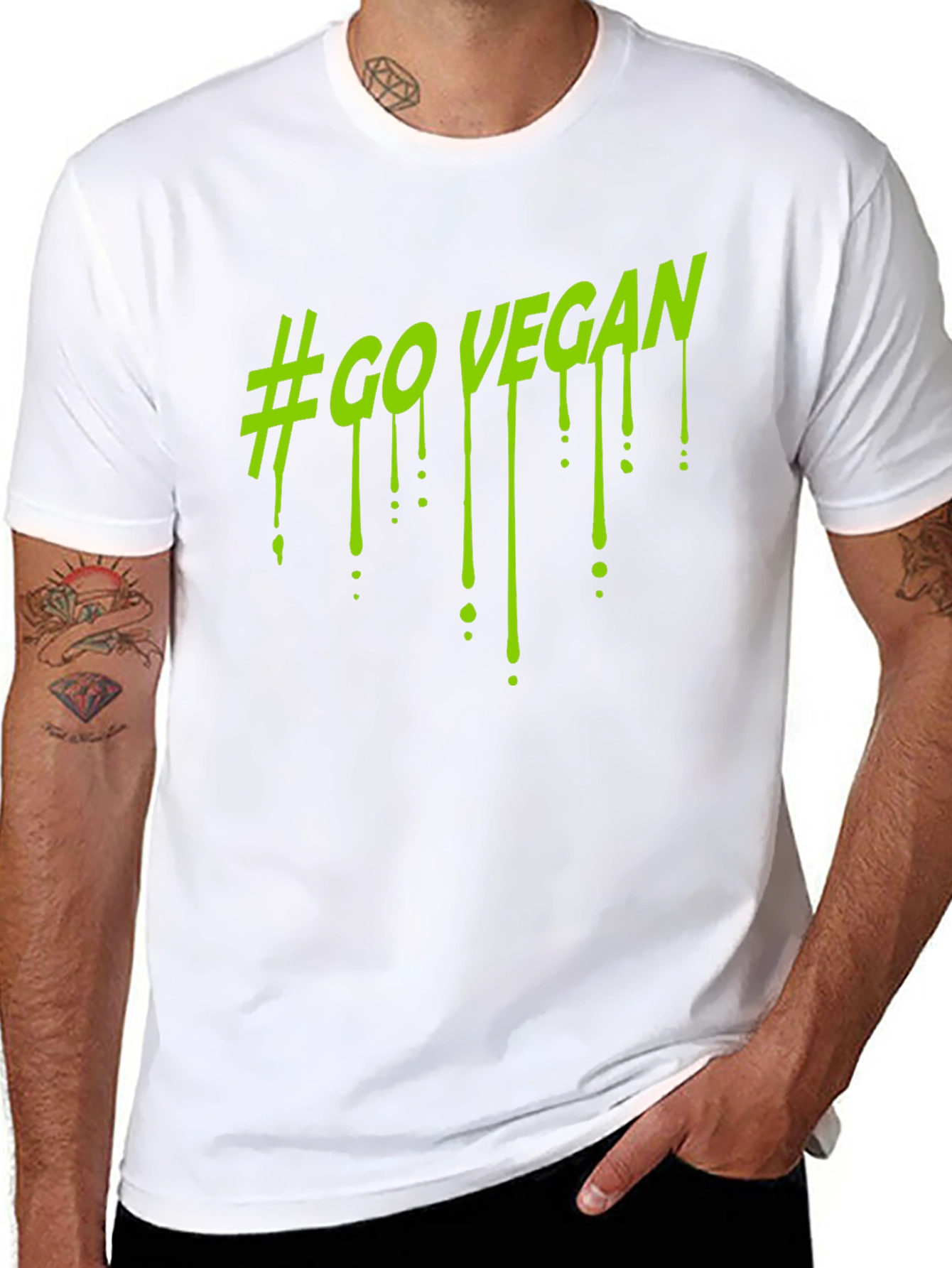 #GoVegan Graphic Black T-Shirt
