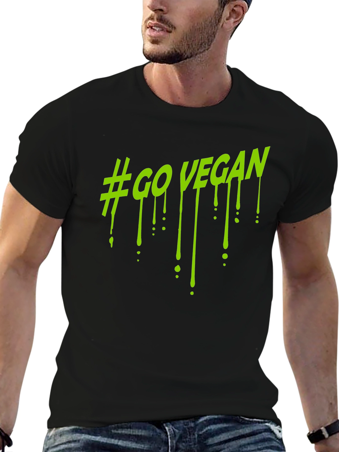 #GoVegan Graphic Black T-Shirt