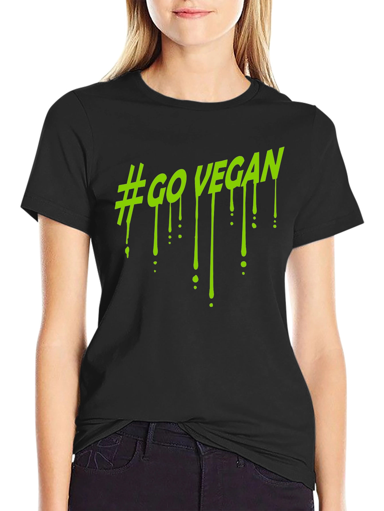 #GoVegan Graphic Black T-Shirt
