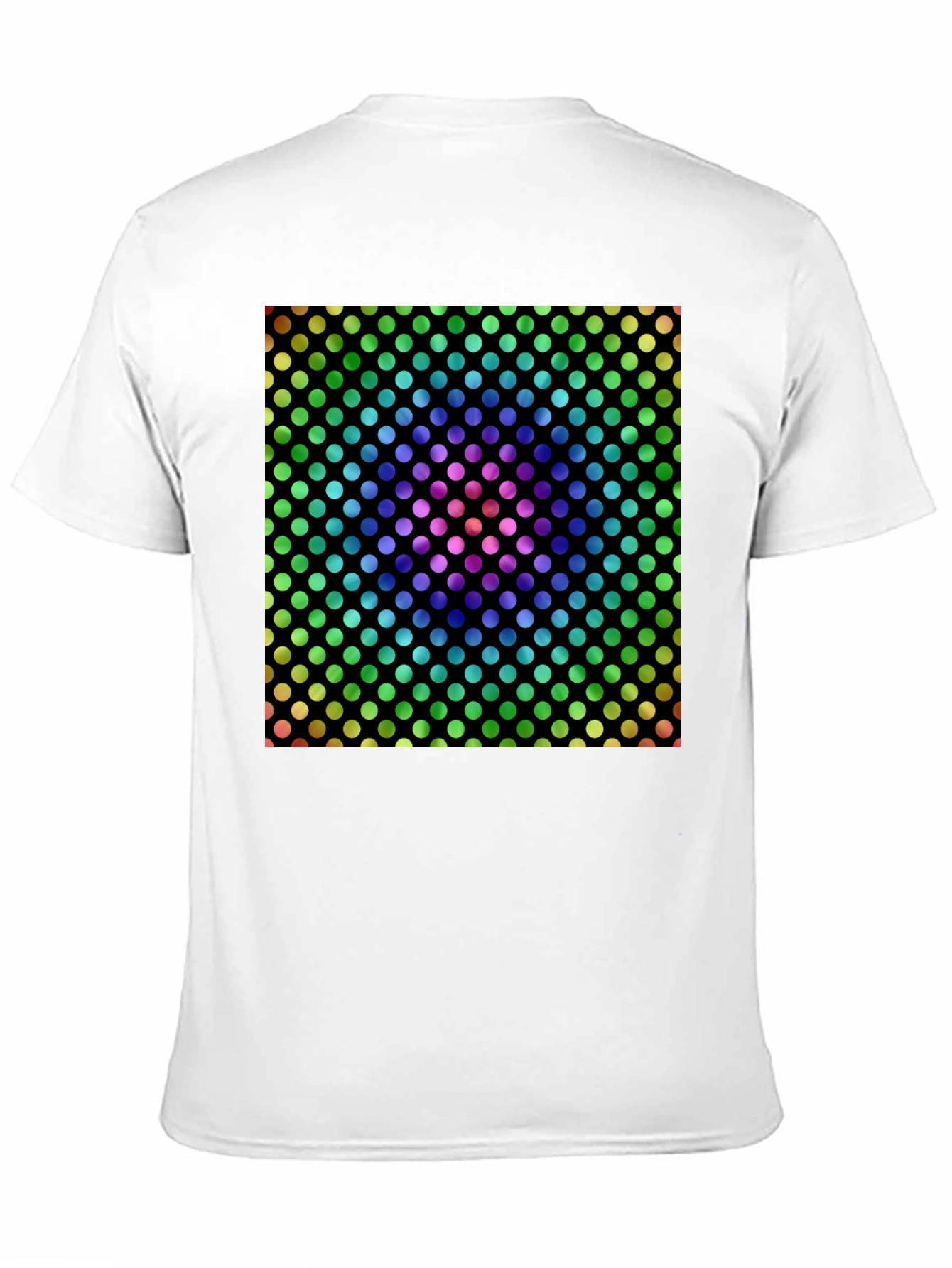 Rainbow Polka Dot Graphic Tee - Mens Black T-Shirt