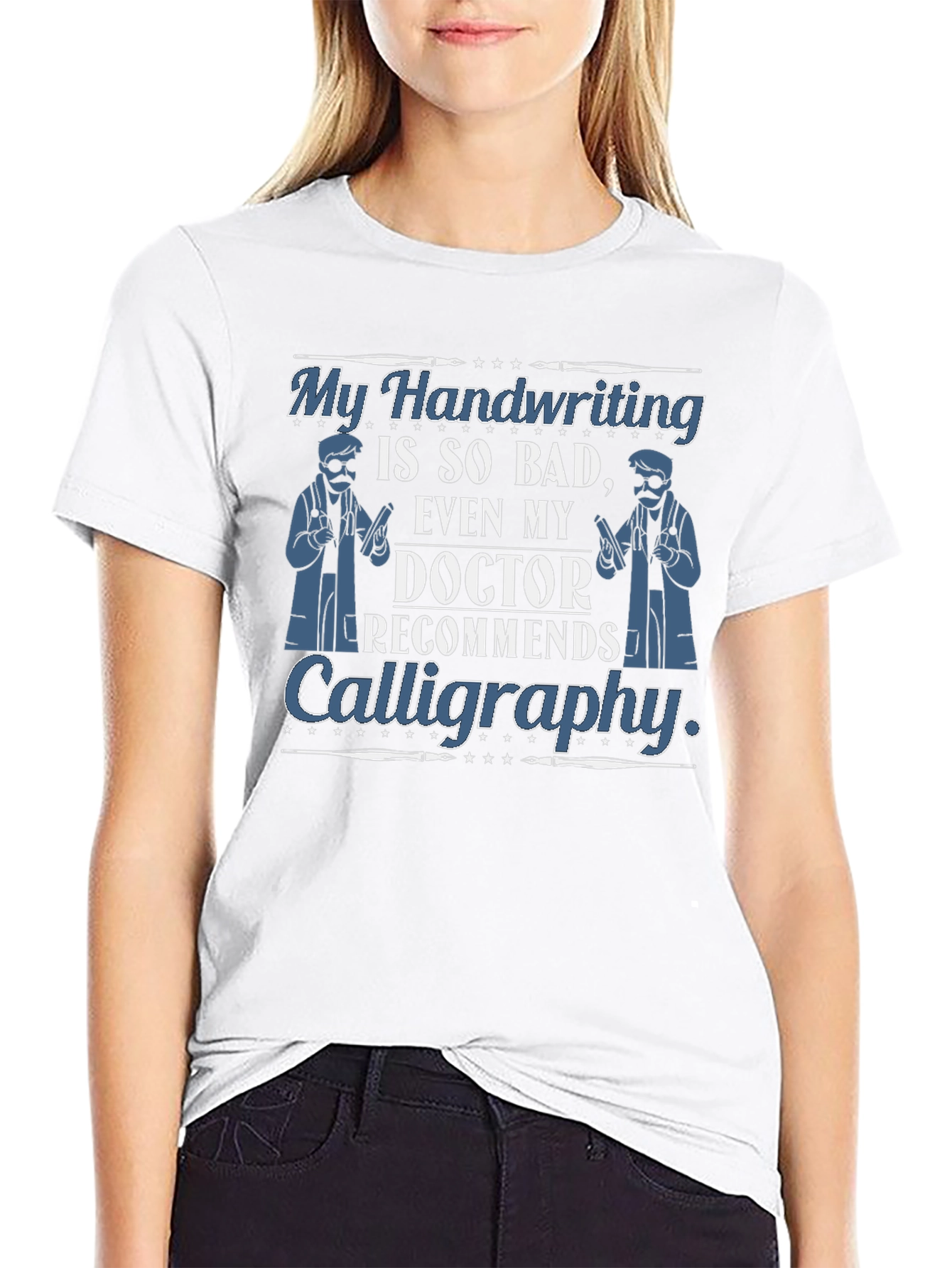 Funny Handwriting Calligraphy Doctor T-Shirt