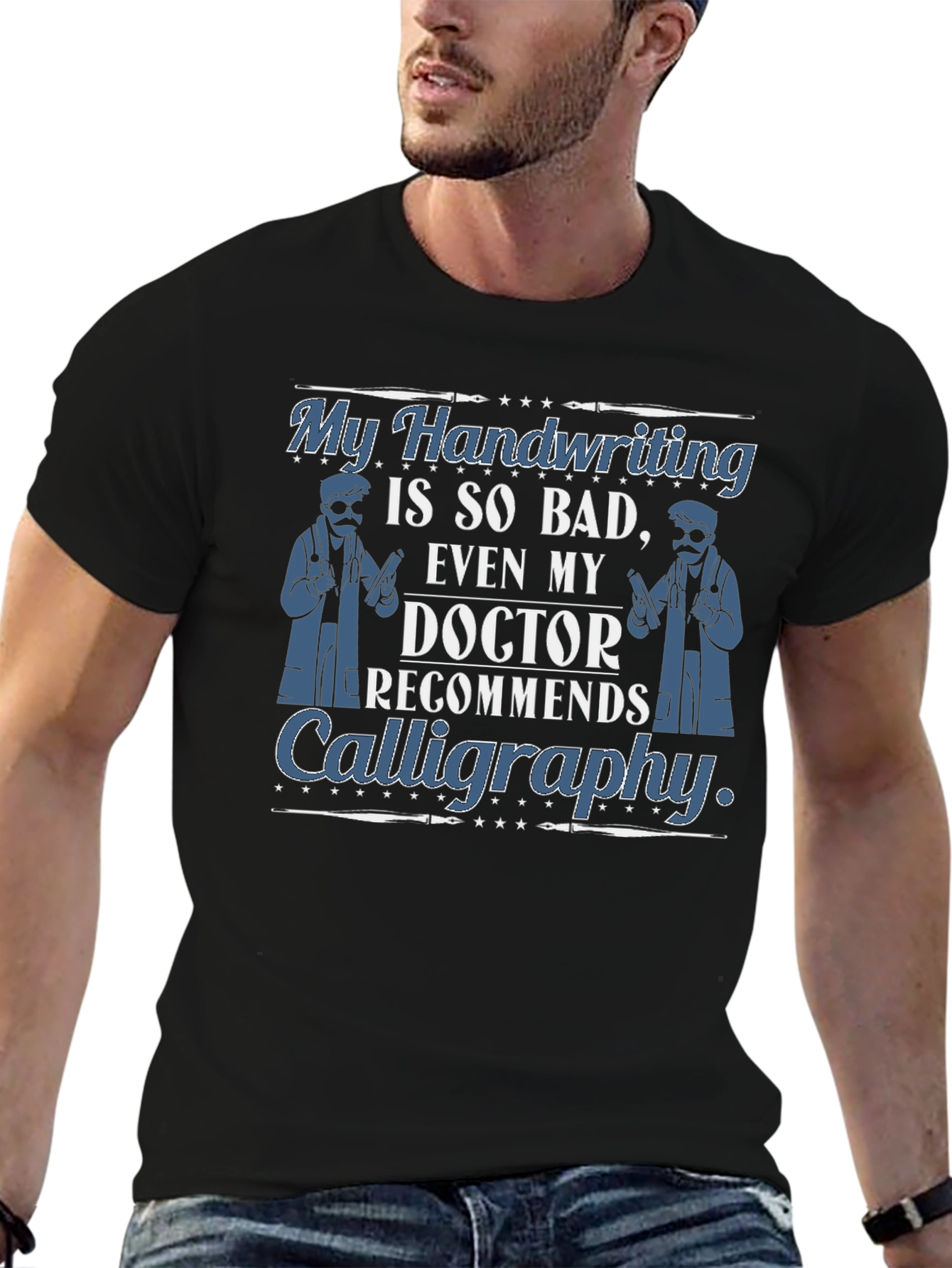 Funny Handwriting Calligraphy Doctor T-Shirt
