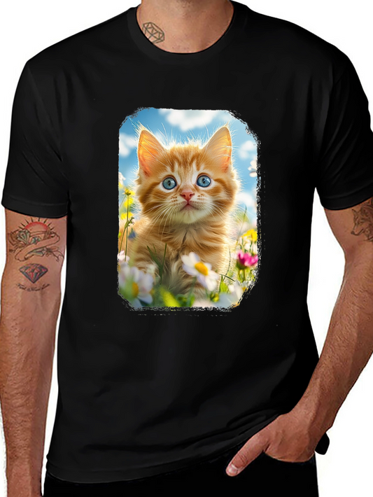 Cute Kitten T-Shirt - Unisex Black Tee