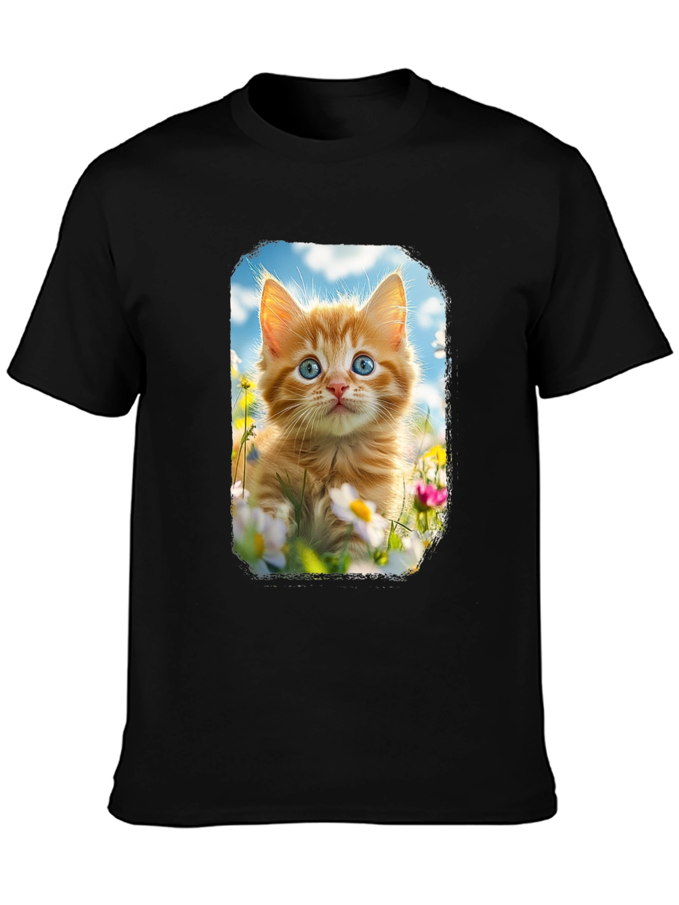 Cute Kitten T-Shirt - Unisex Black Tee
