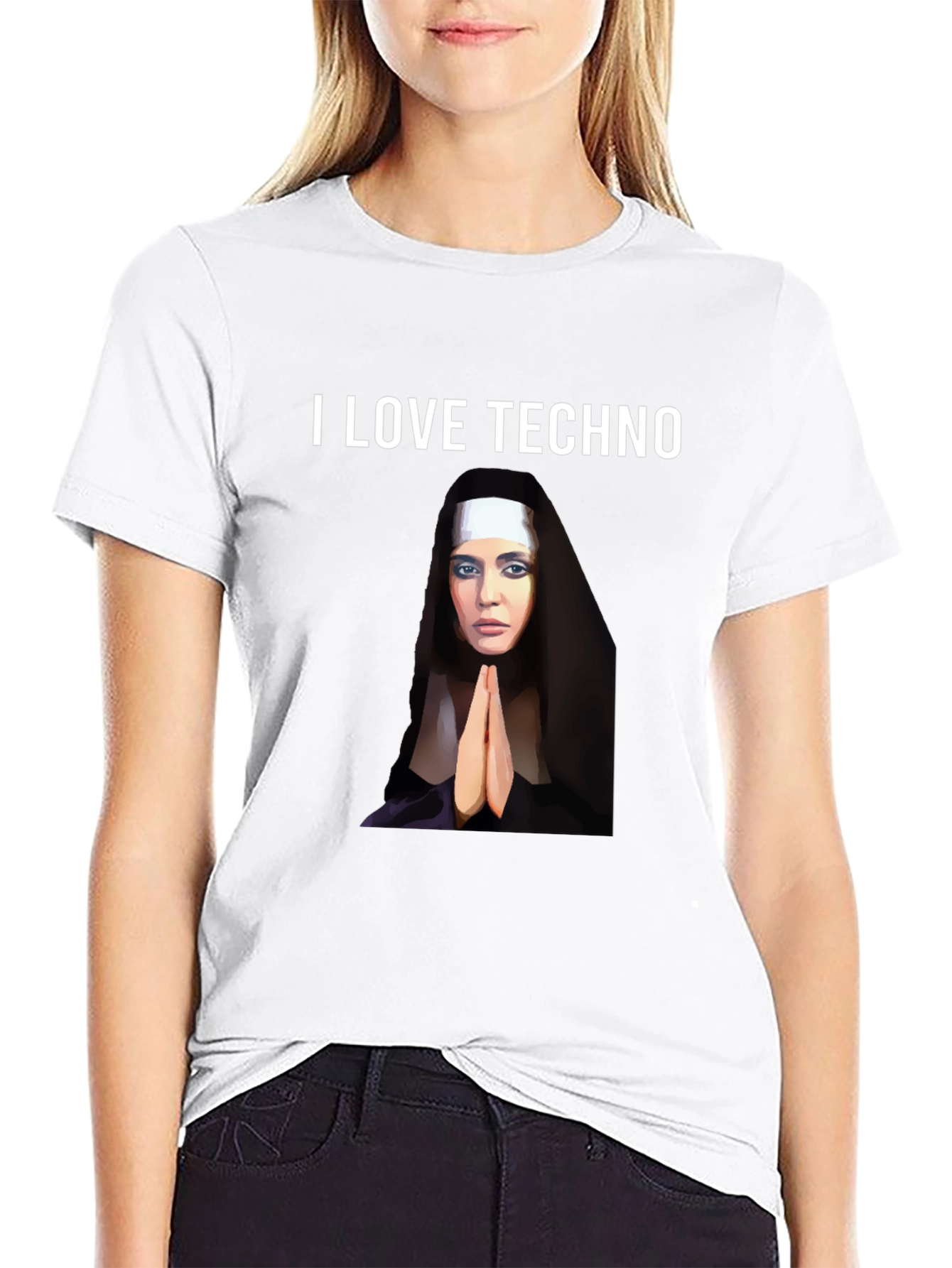 I Love Techno Graphic T-Shirt