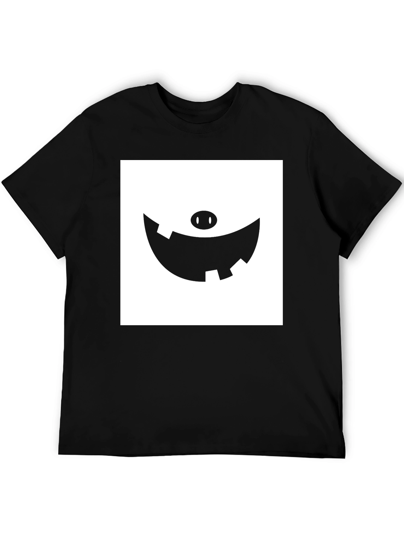 Mens Black T-Shirt with Graphic Print
