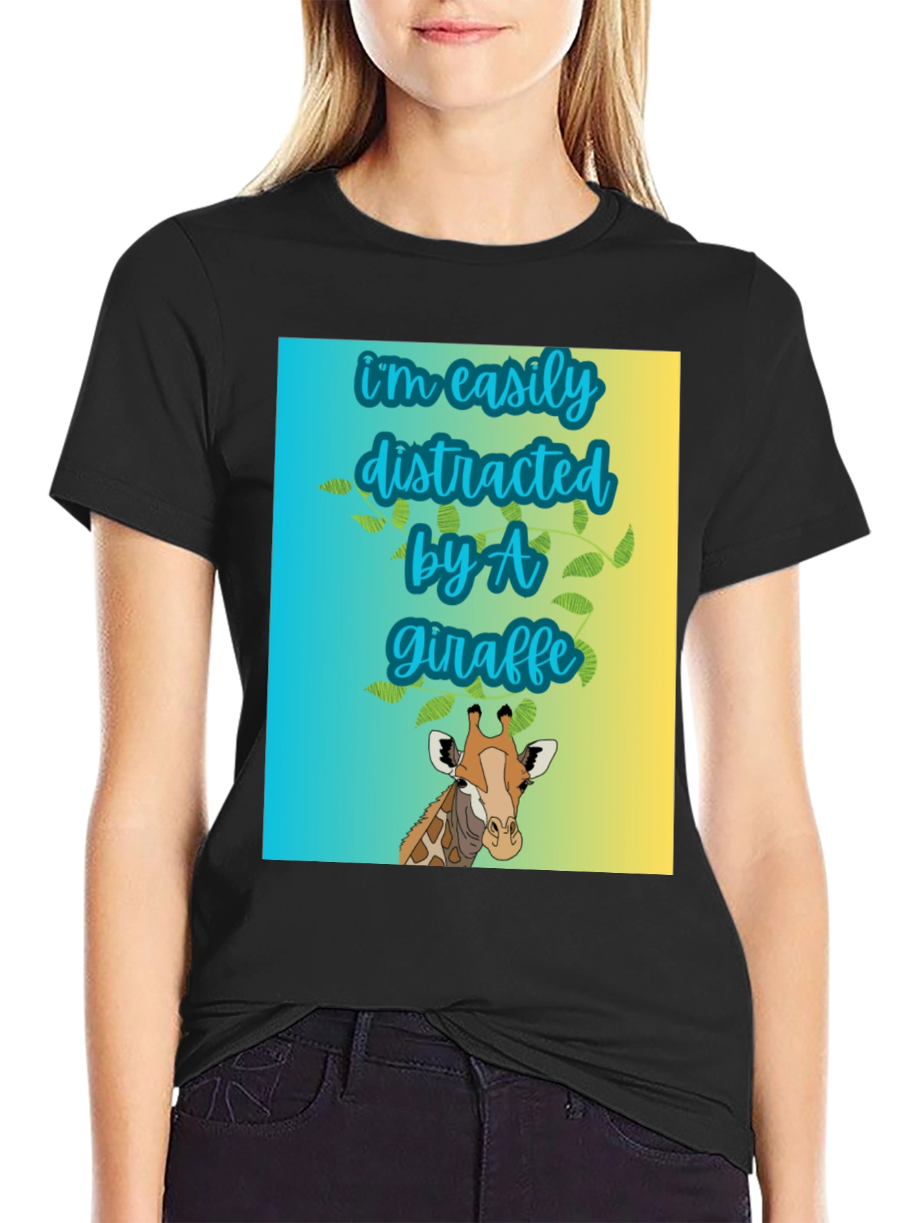 Easily Distracted by A Giraffe T-Shirt