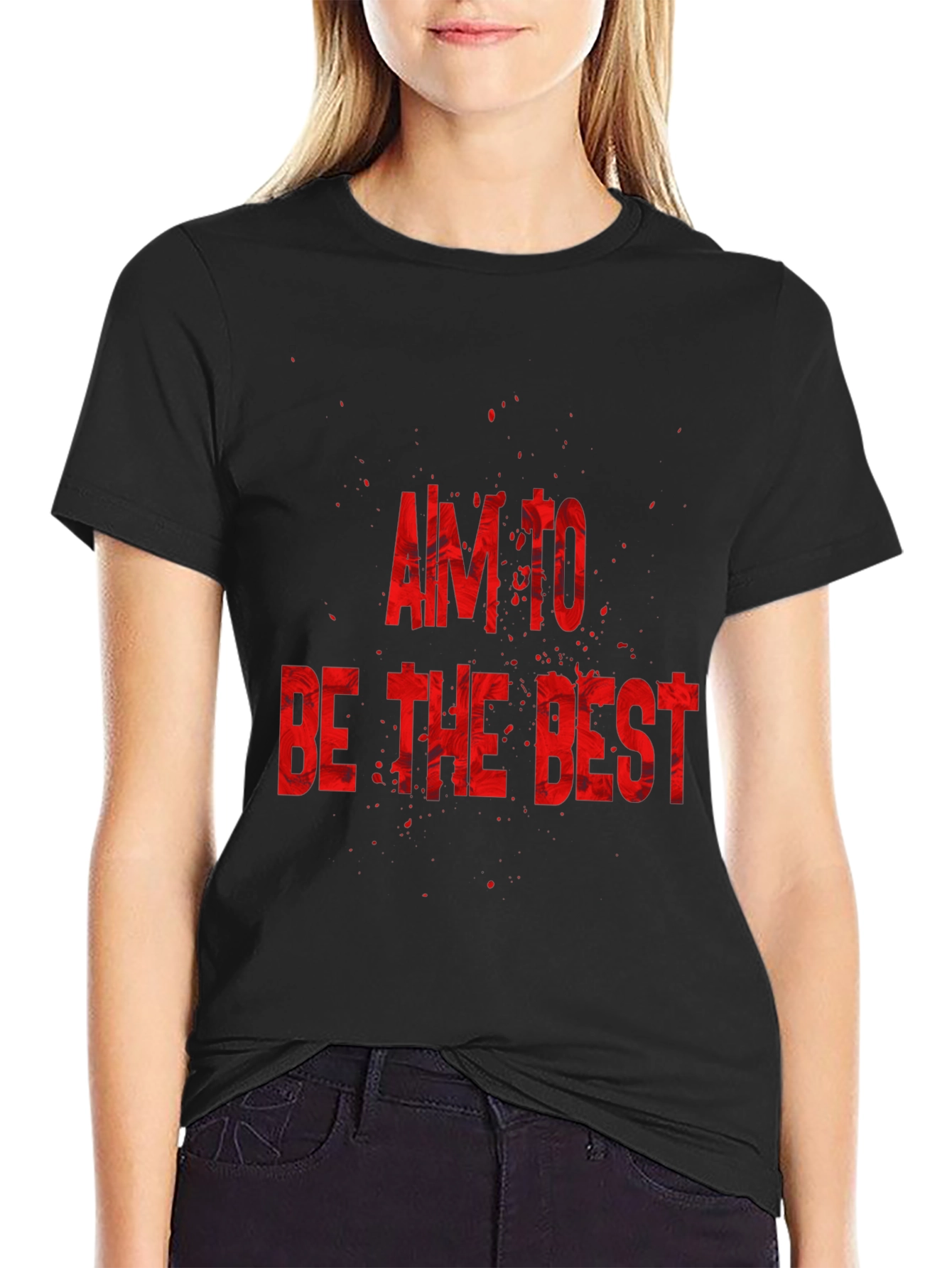 Aim to Be the Best Graphic Print Tee