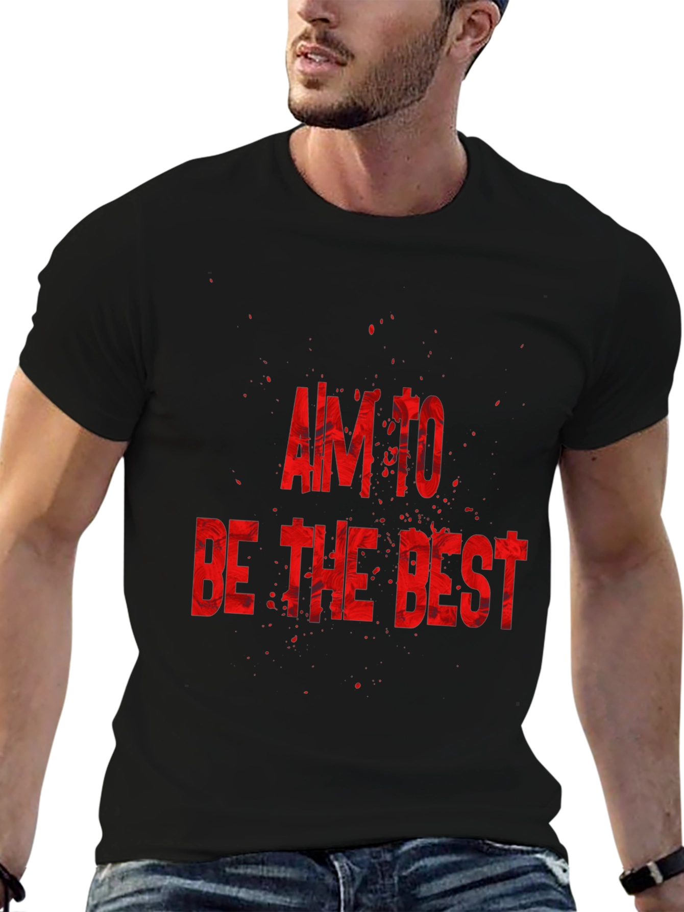 Aim to Be the Best Graphic Print Tee