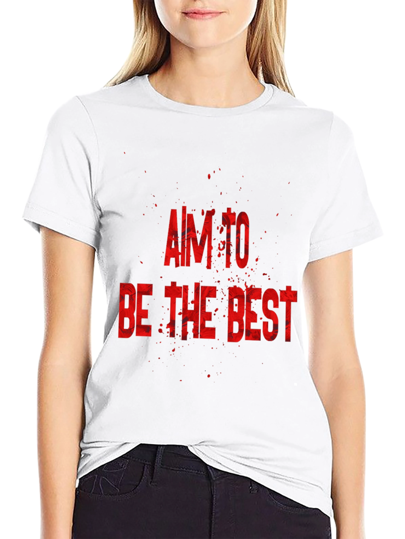 Aim to Be the Best Graphic Print Tee