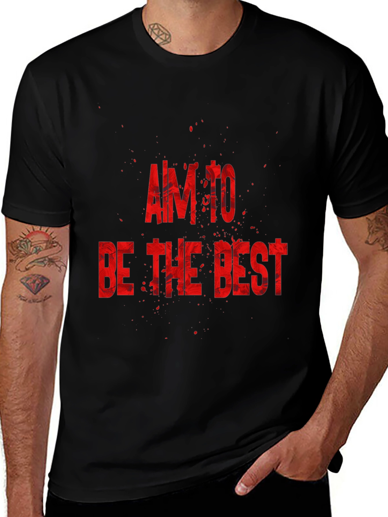 Aim to Be the Best Graphic Print Tee