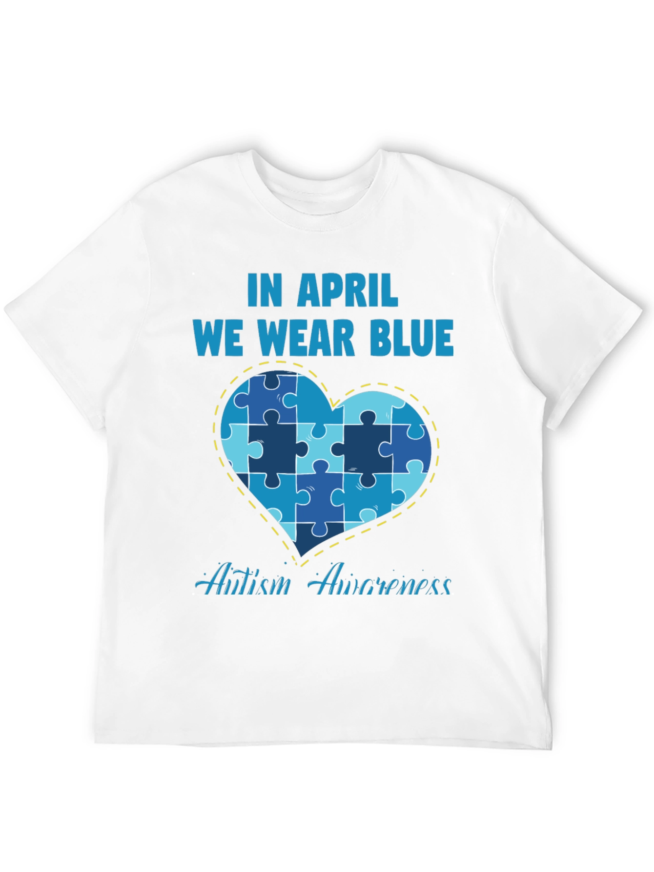 Autism Awareness T-Shirt - We Wear Blue in April