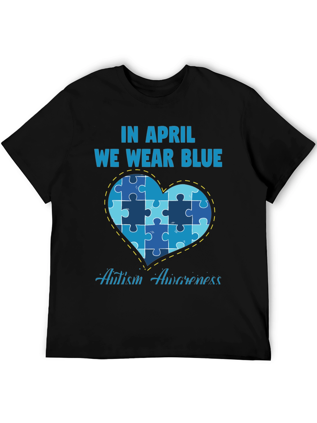 Autism Awareness T-Shirt - We Wear Blue in April