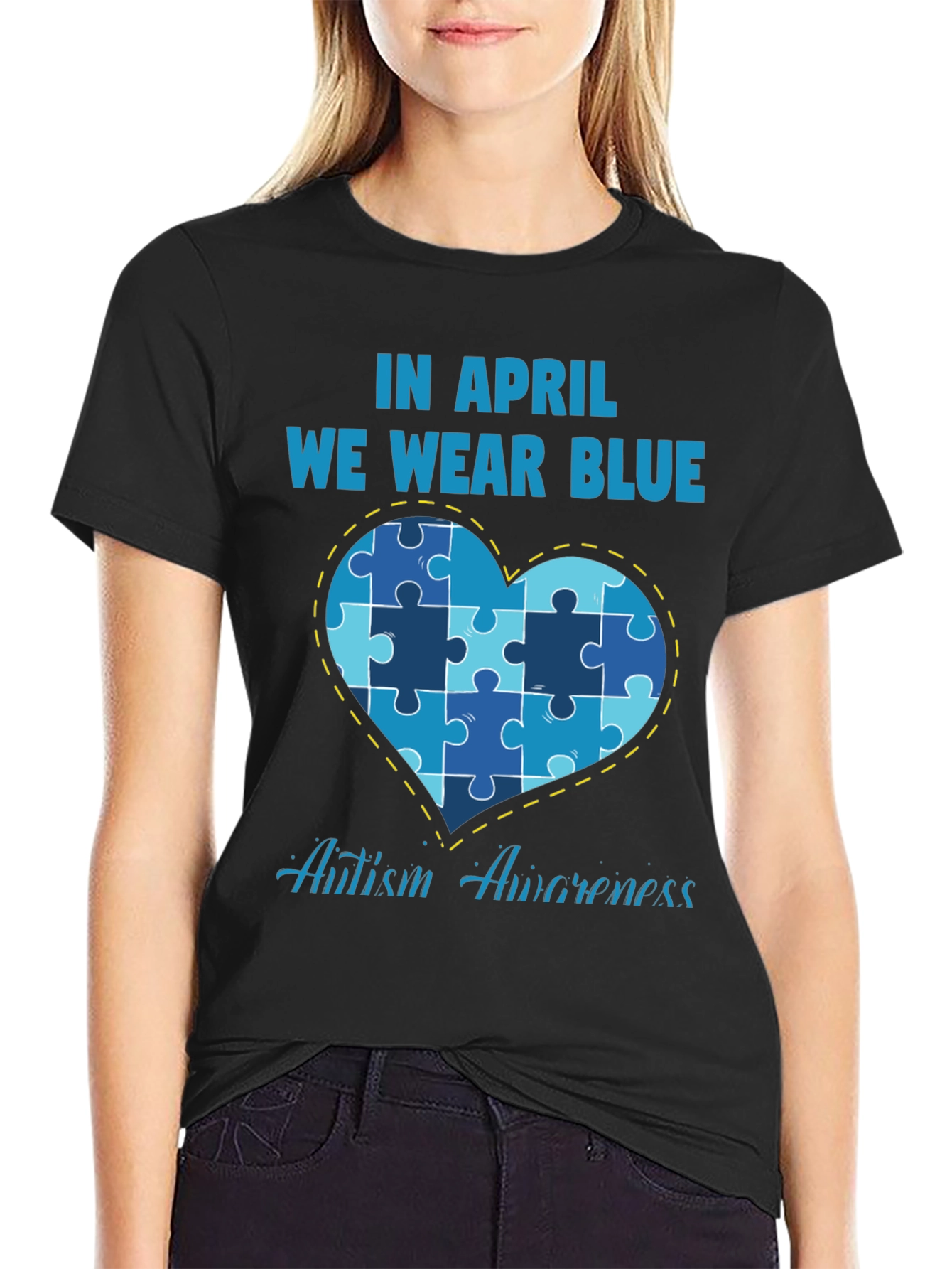 Autism Awareness T-Shirt - We Wear Blue in April