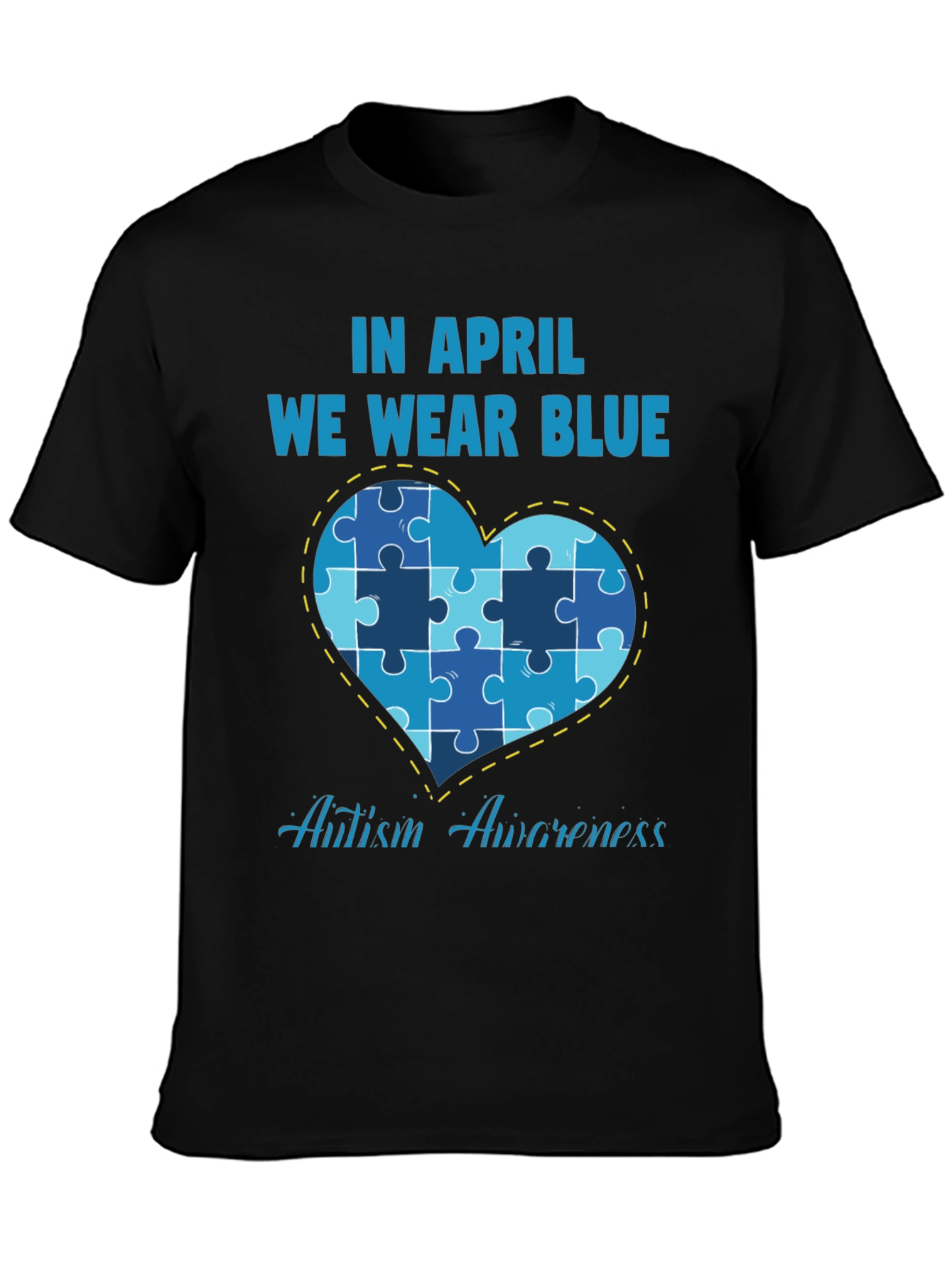 Autism Awareness T-Shirt - We Wear Blue in April