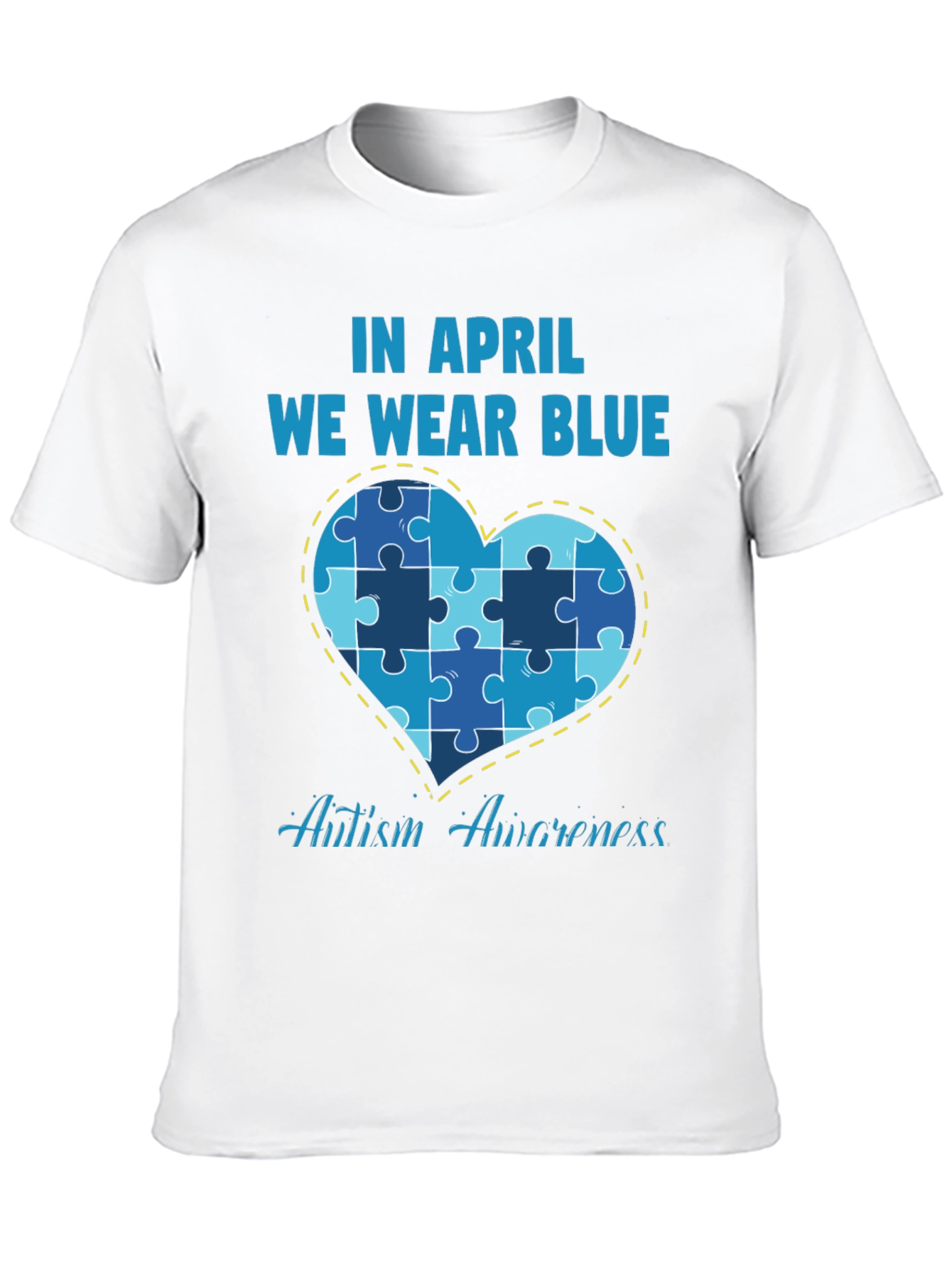 Autism Awareness T-Shirt - We Wear Blue in April