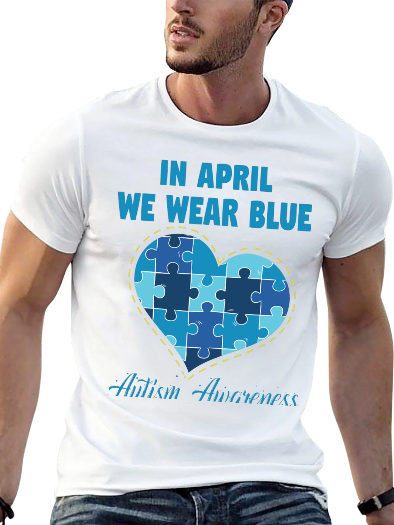 Autism Awareness T-Shirt - We Wear Blue in April
