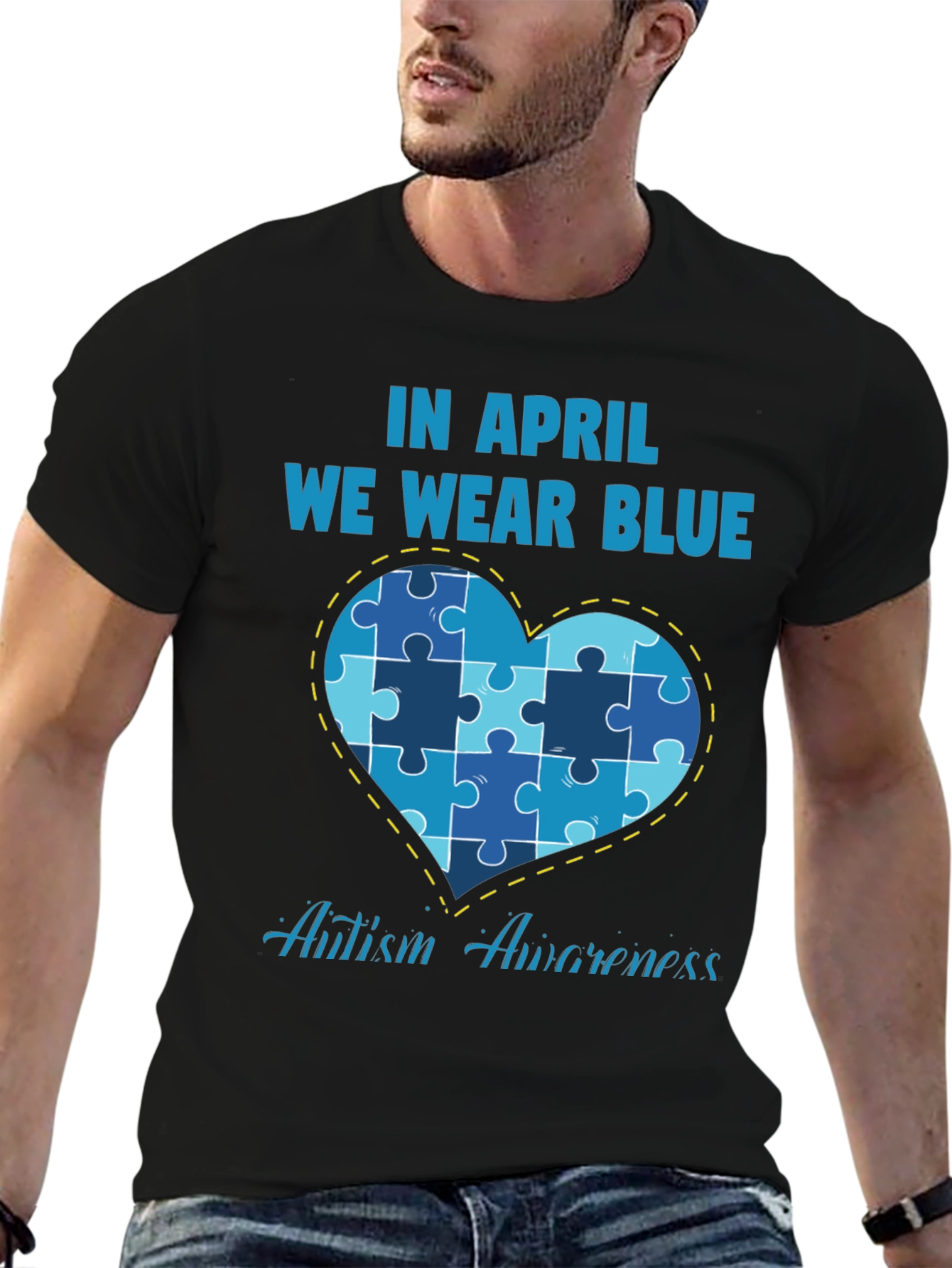 Autism Awareness T-Shirt - We Wear Blue in April