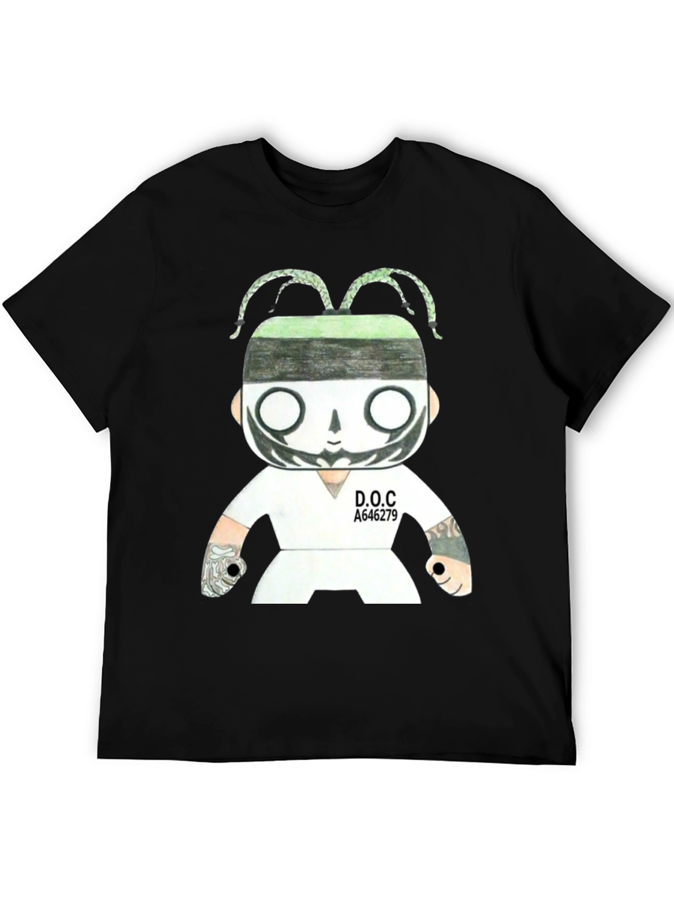 Unique Graphic Print Black T-Shirt