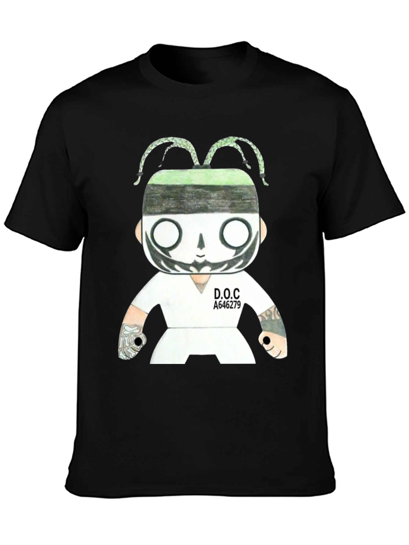 Unique Graphic Print Black T-Shirt