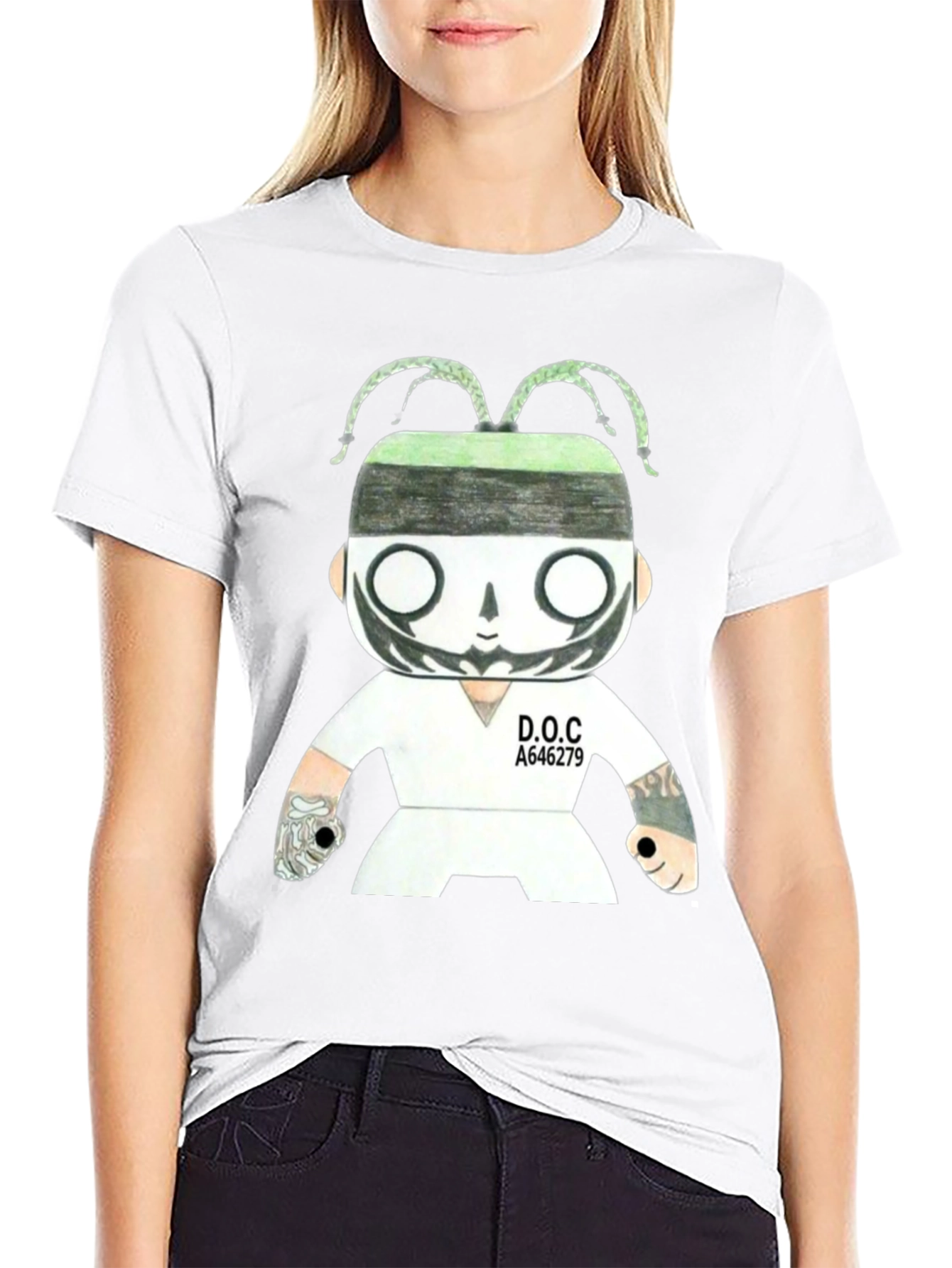 Unique Graphic Print Black T-Shirt