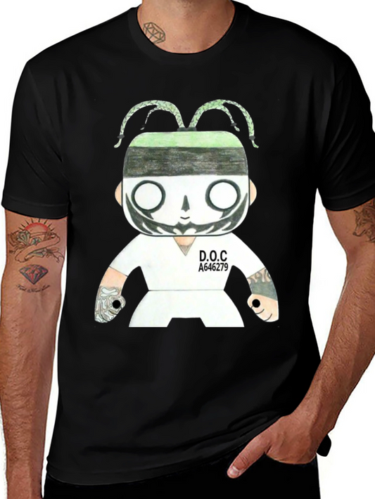 Unique Graphic Print Black T-Shirt