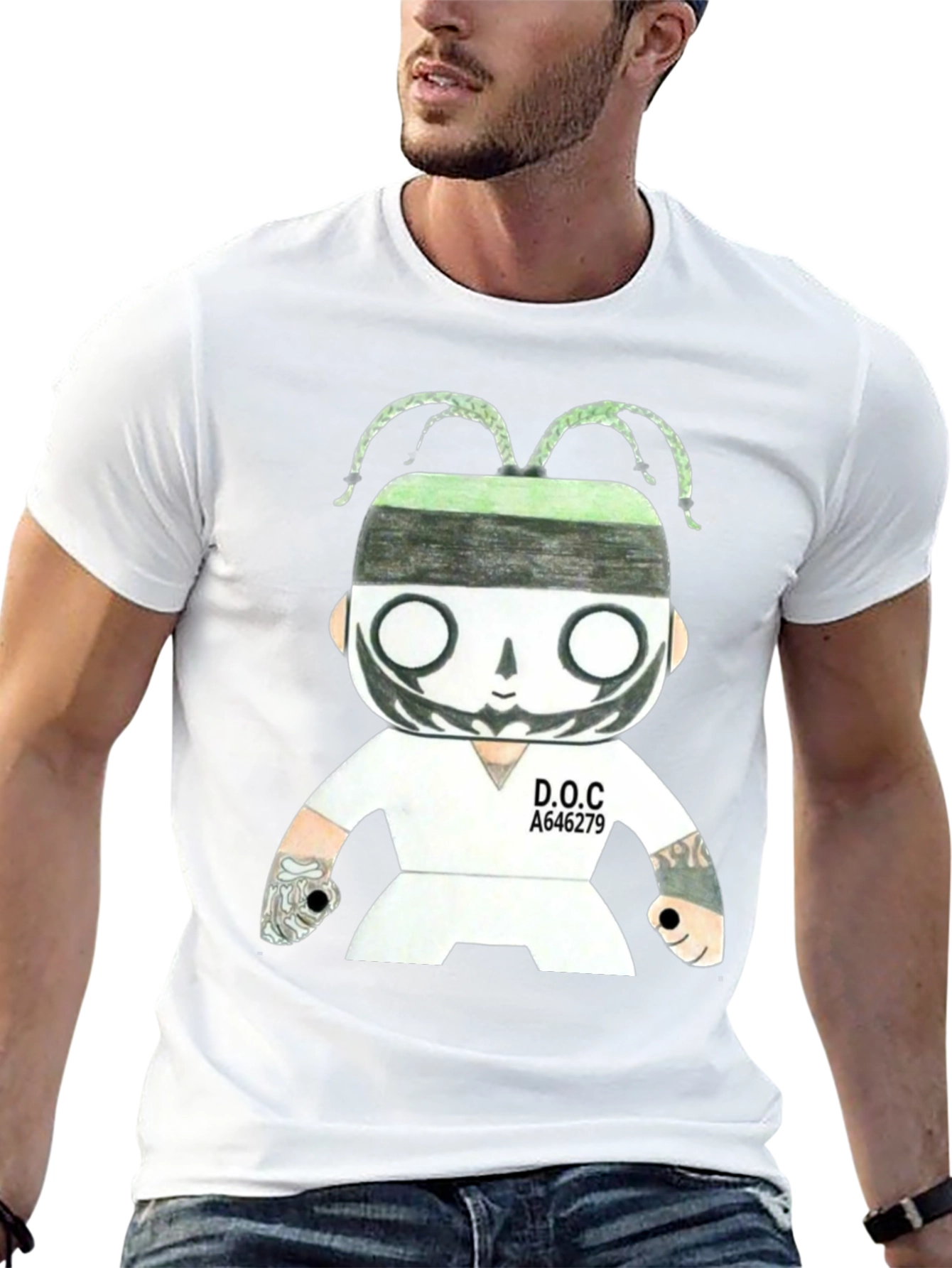 Unique Graphic Print Black T-Shirt