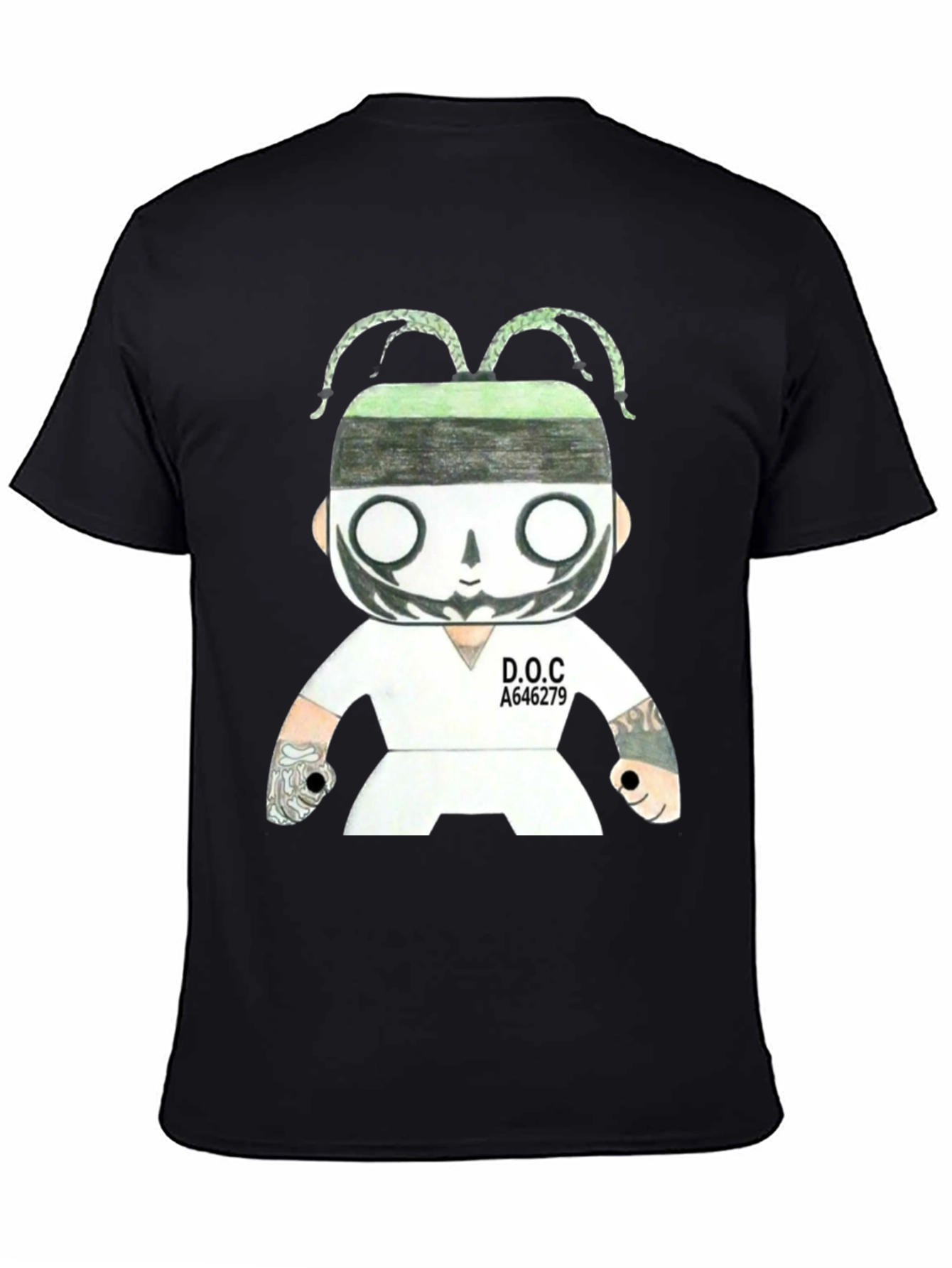 Unique Graphic Print Black T-Shirt