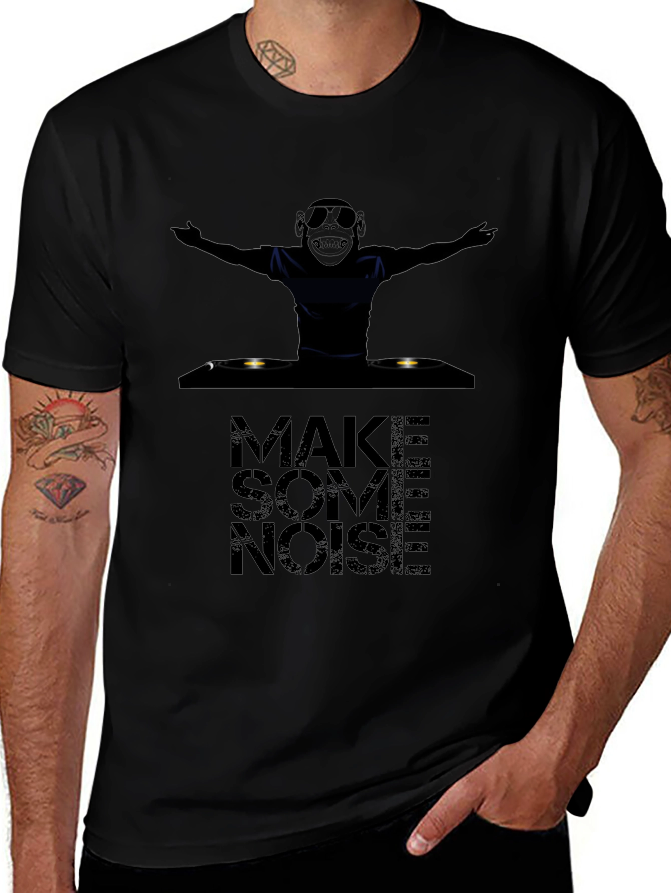 DJ Monkey Graphic T-Shirt - Make Some Noise