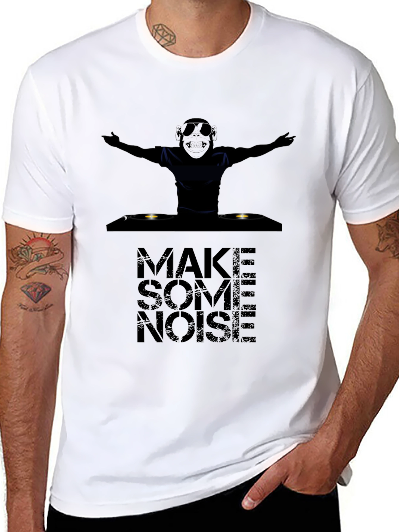 DJ Monkey Graphic T-Shirt - Make Some Noise