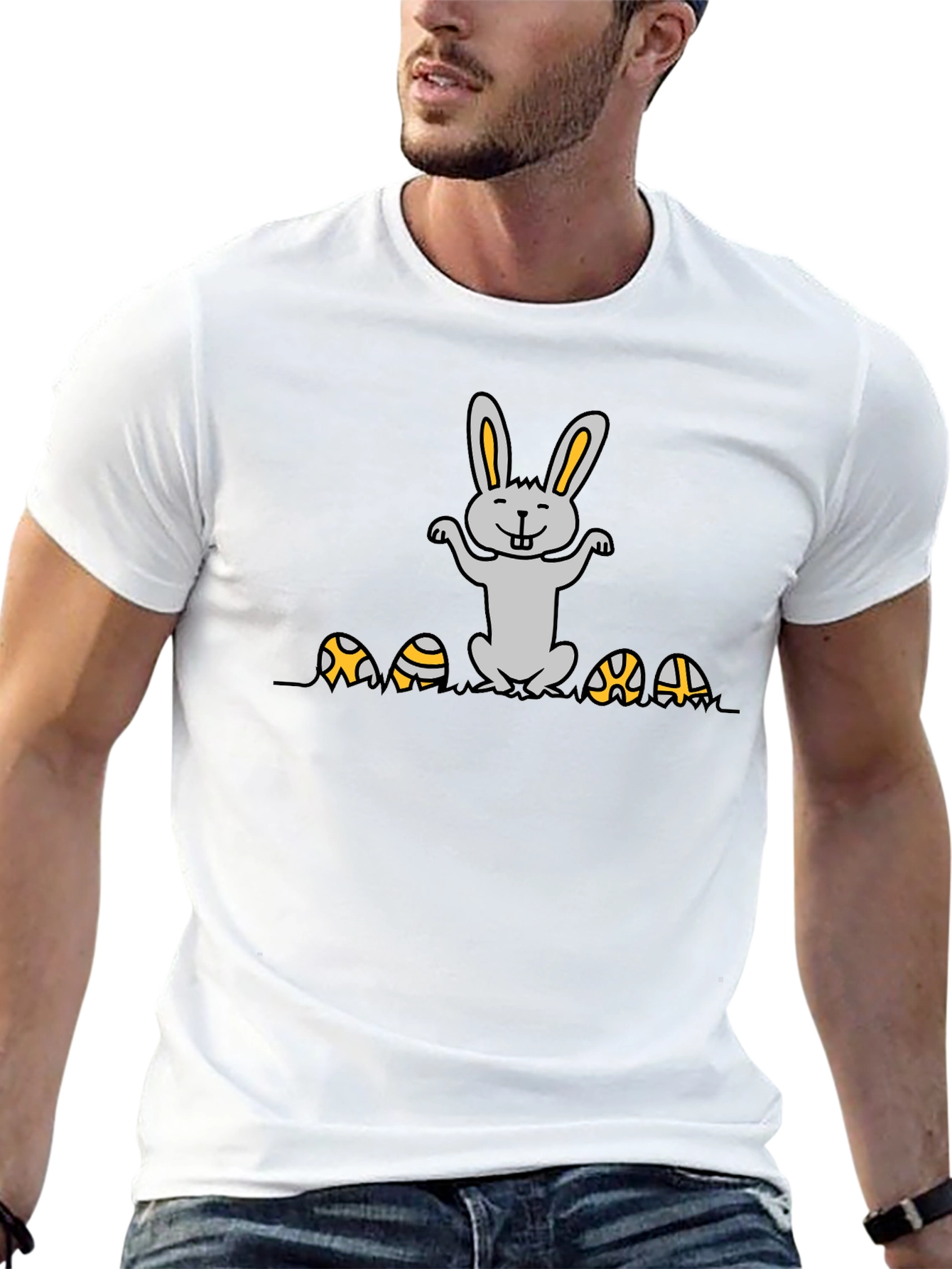 Easter Bunny & Eggs Graphic T-Shirt