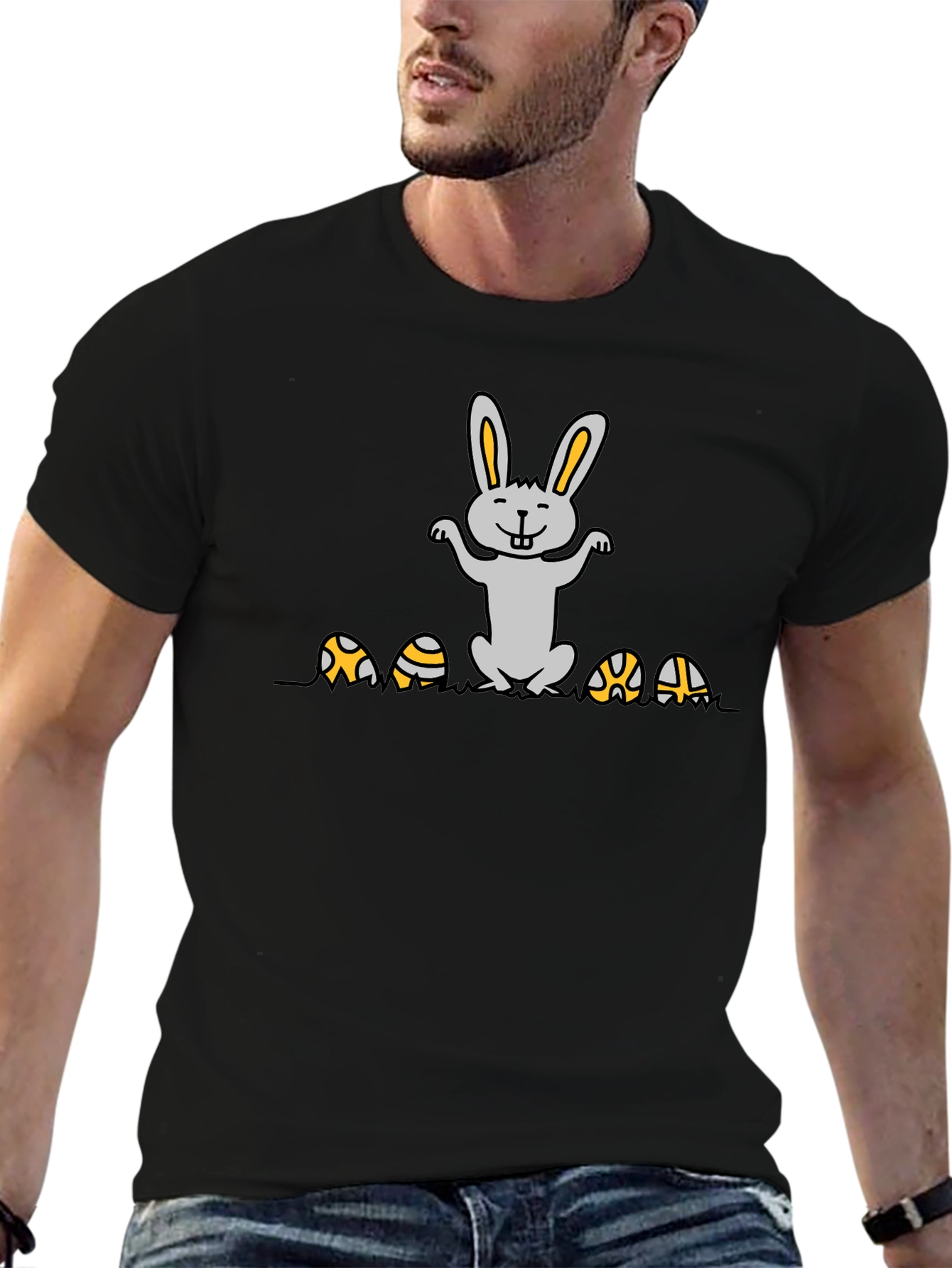 Easter Bunny & Eggs Graphic T-Shirt