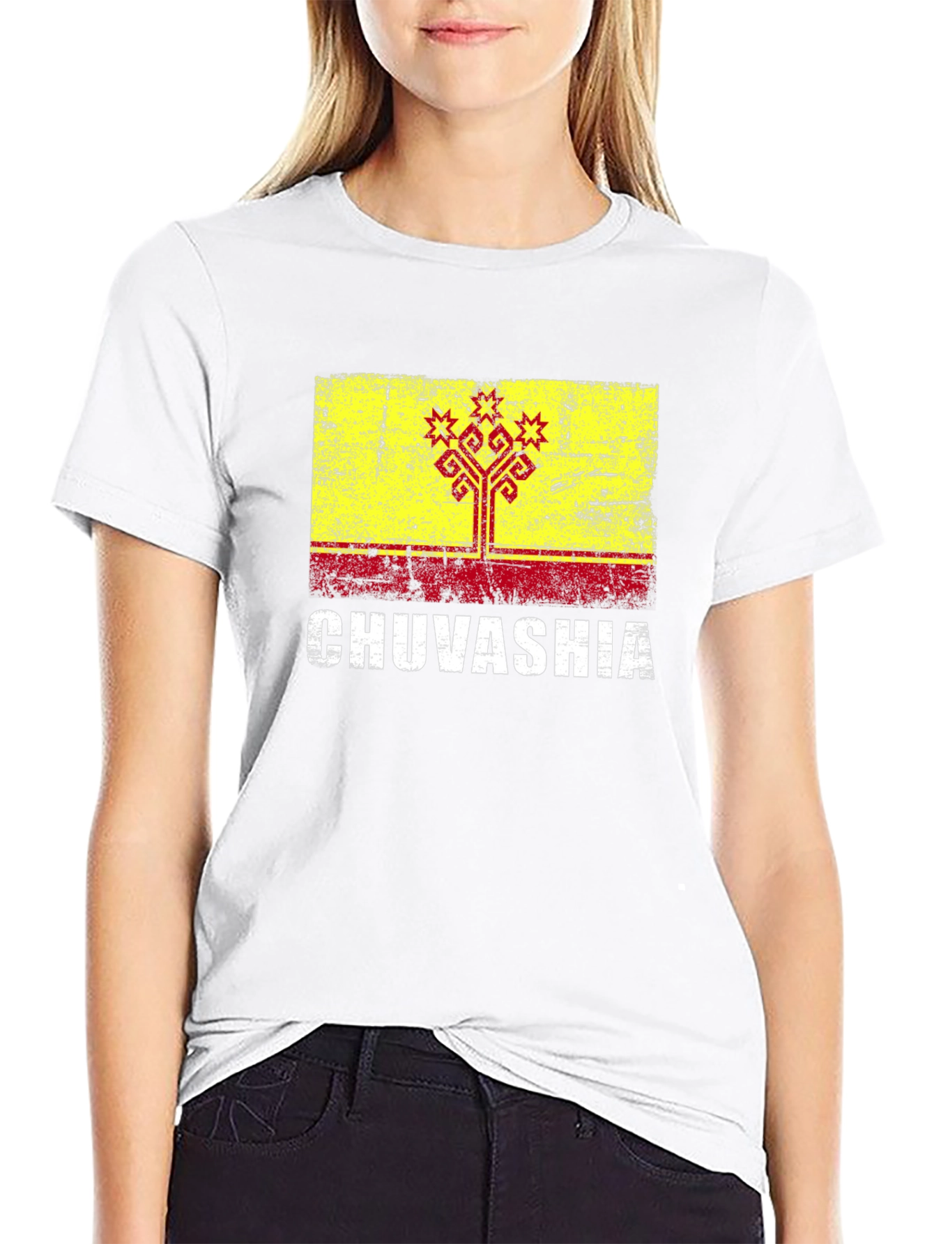 Chuvashia Flag T-Shirt - Distressed Graphic Tee