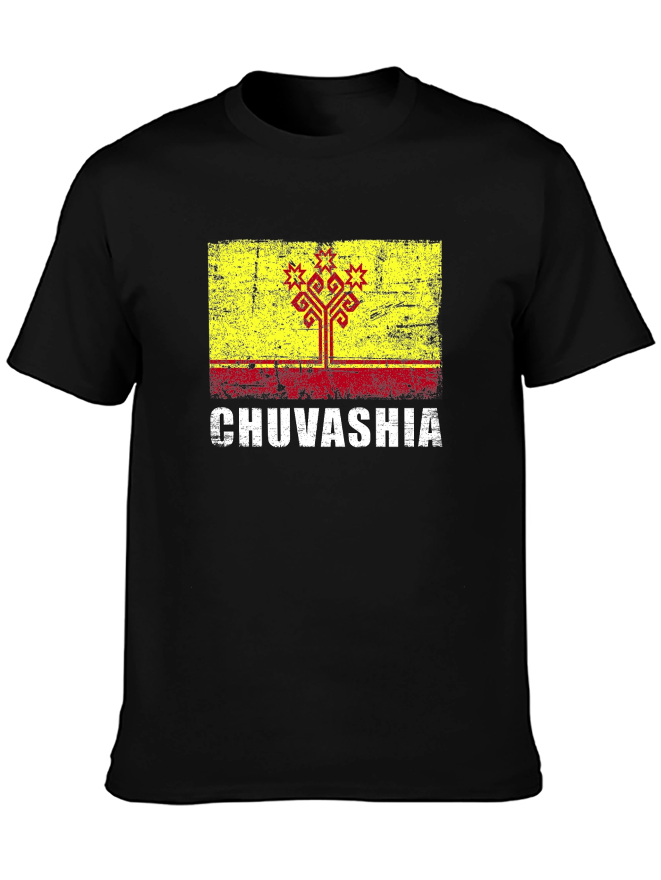 Chuvashia Flag T-Shirt - Distressed Graphic Tee