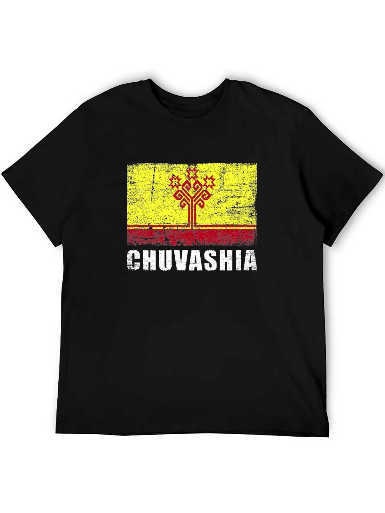 Chuvashia Flag T-Shirt - Distressed Graphic Tee