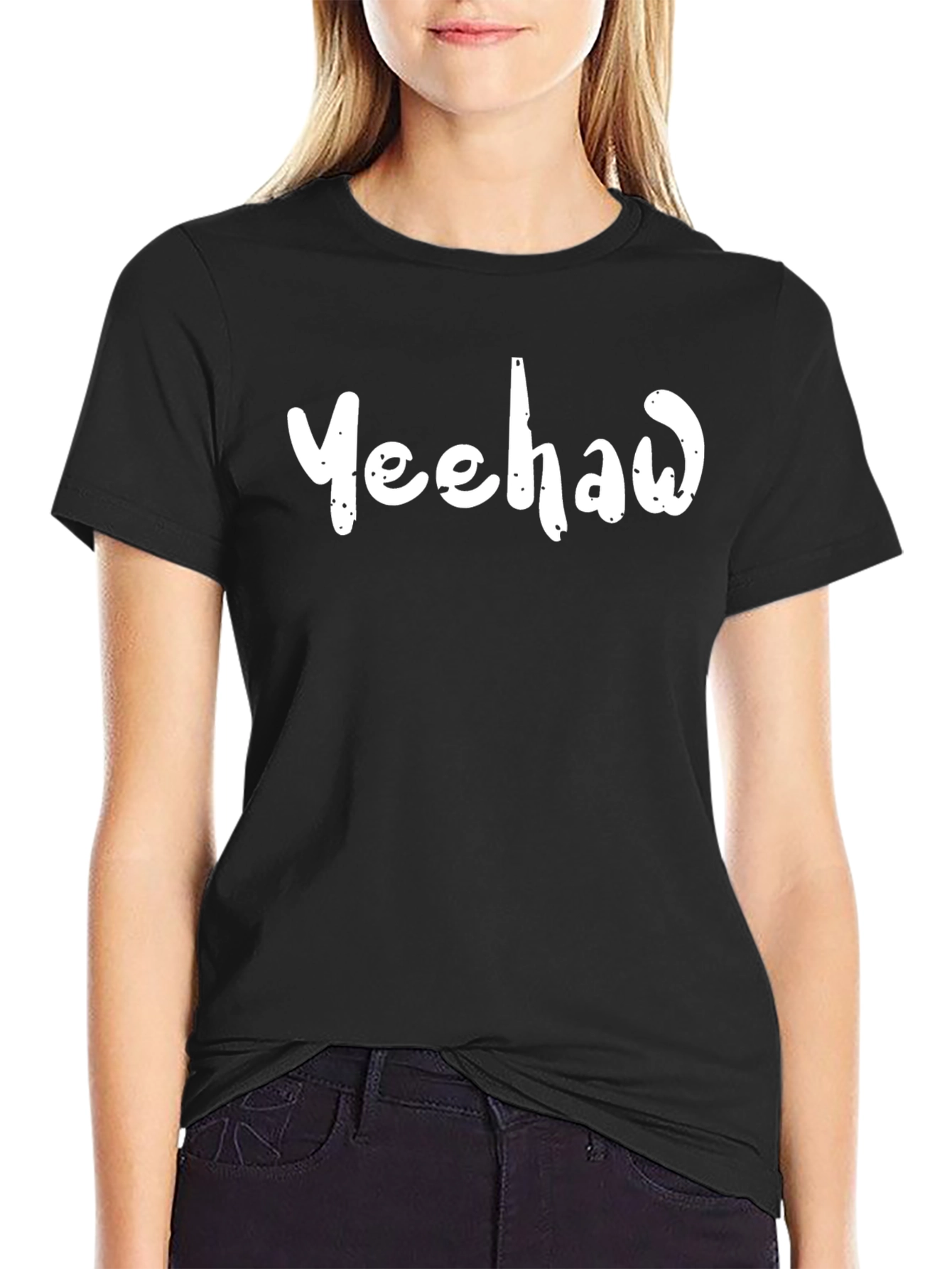 Yeehaw Graphic Tee - Black Cotton Comfort