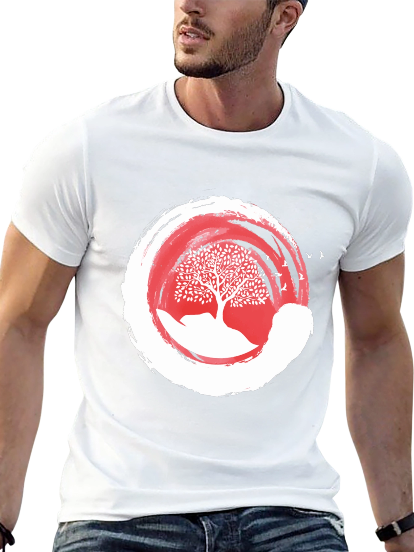 Zen Tree Graphic Tee -  Unique Mens T-Shirt