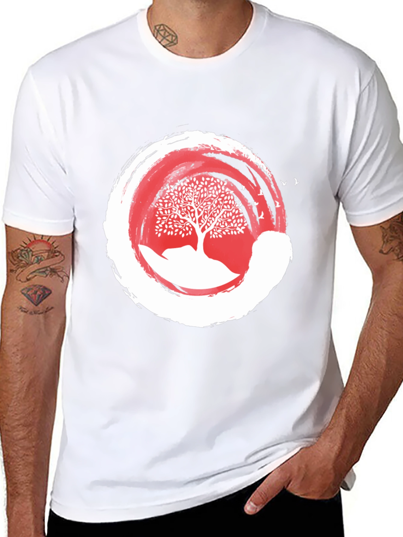 Zen Tree Graphic Tee -  Unique Mens T-Shirt
