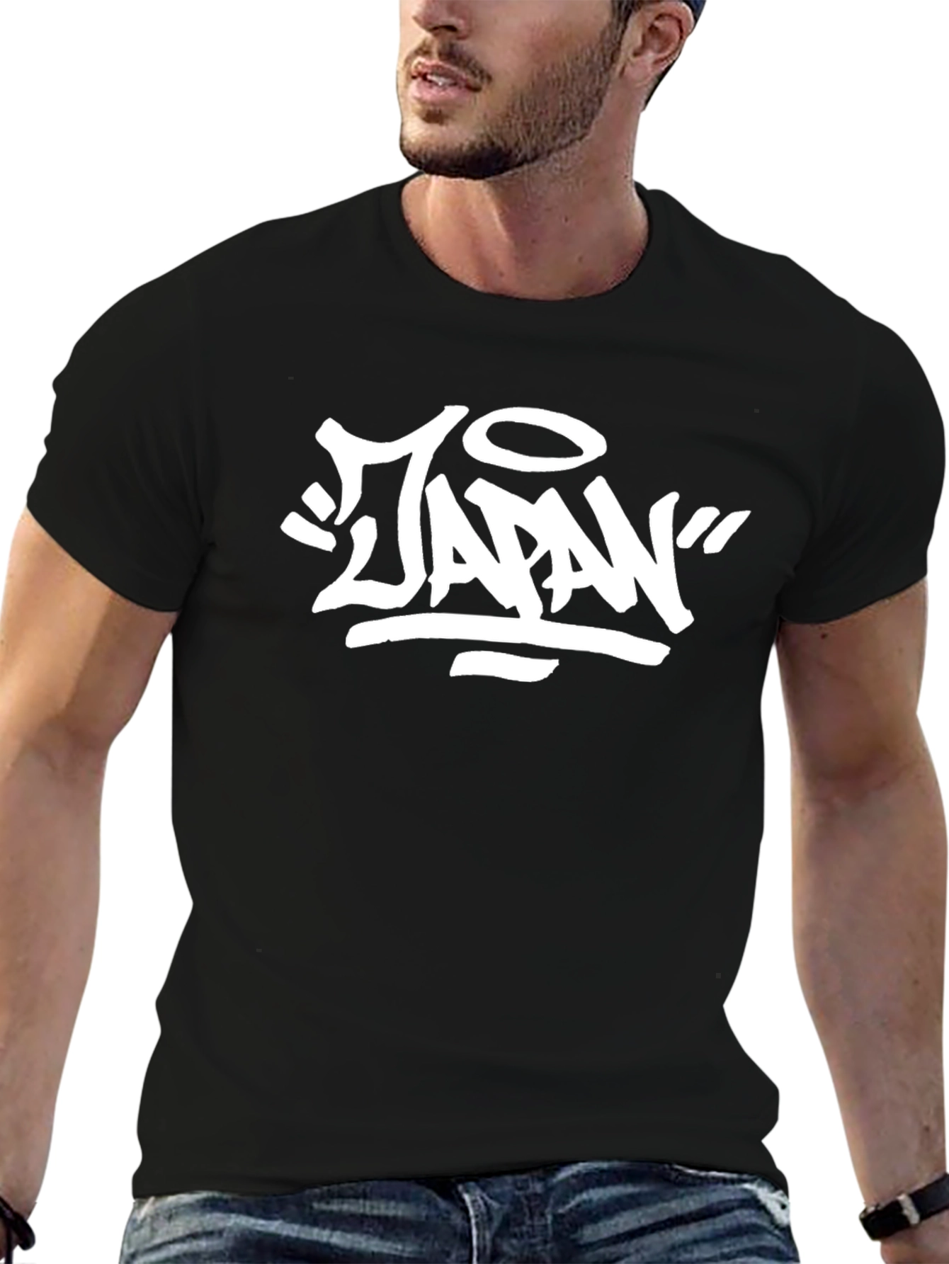 Japan Graffiti Style T-Shirt - Black
