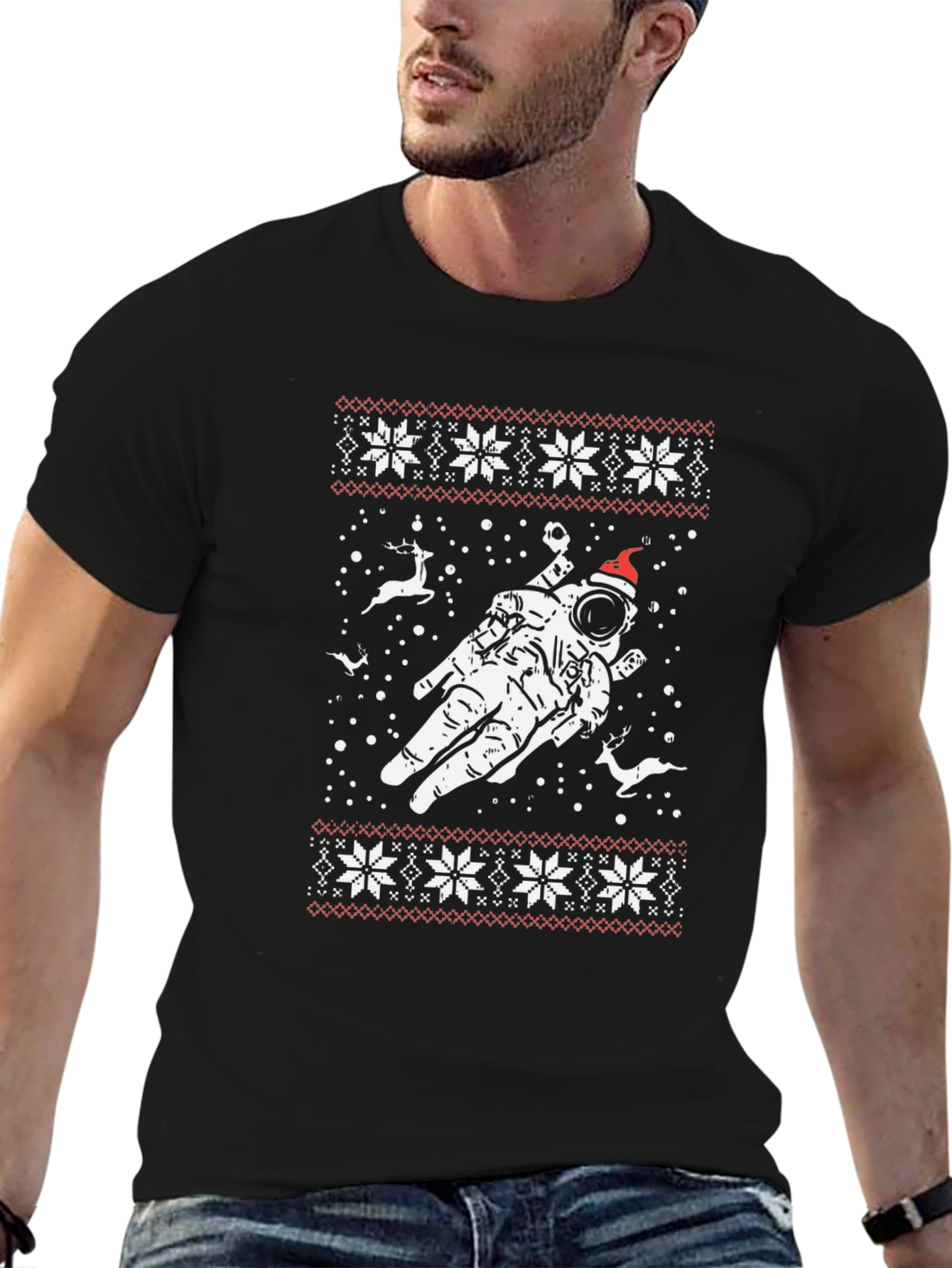 Astronaut Ugly Christmas Sweater T-Shirt