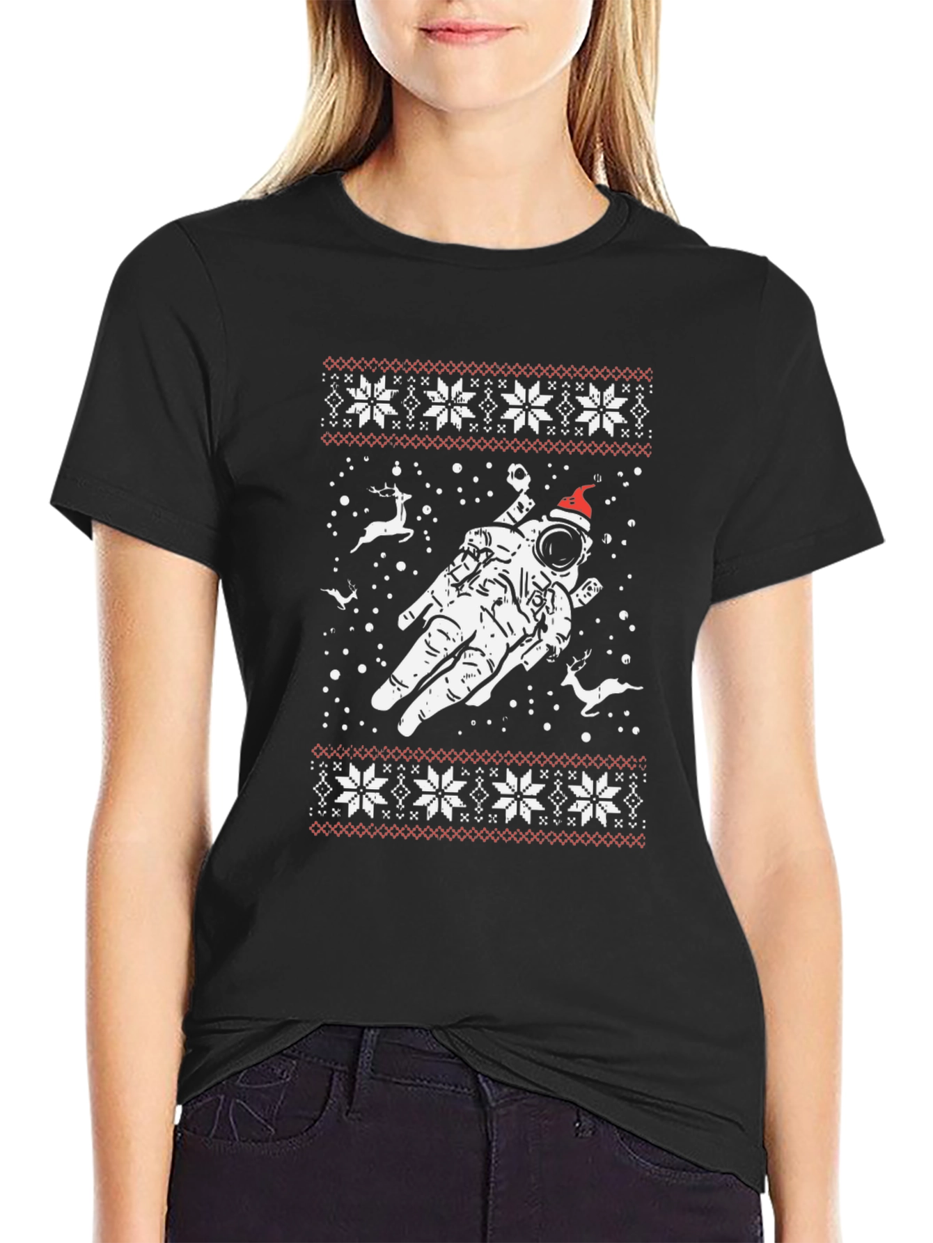 Astronaut Ugly Christmas Sweater T-Shirt