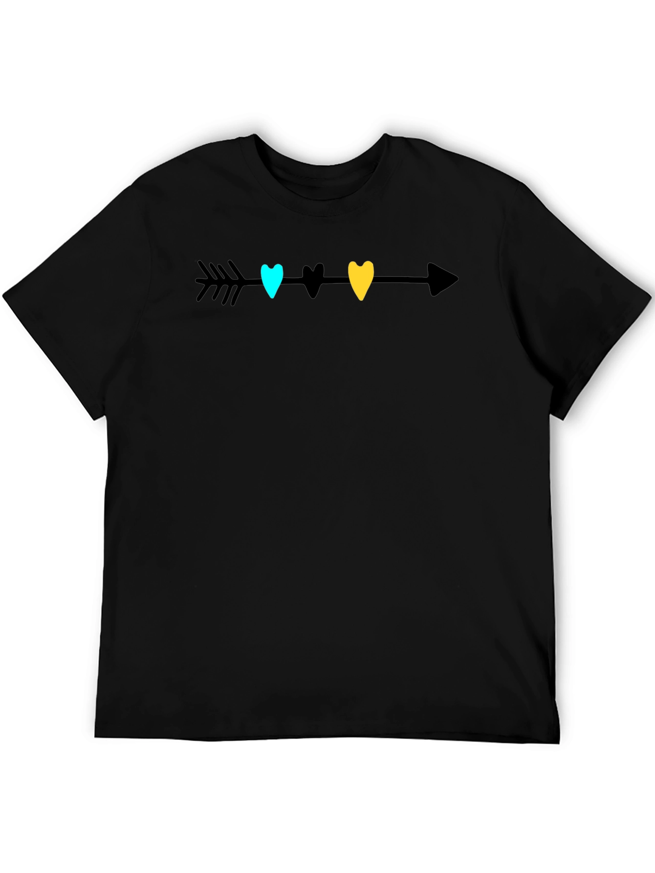 Arrow of Hearts Graphic Tee - Black