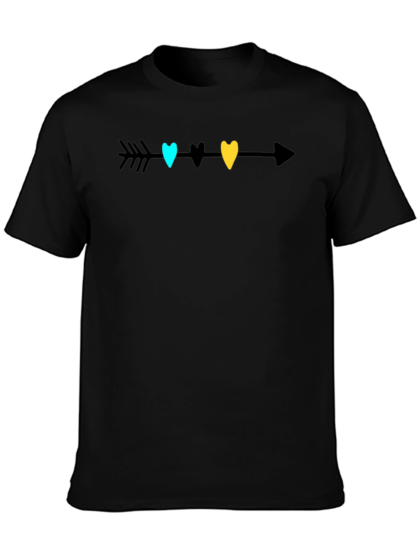 Arrow of Hearts Graphic Tee - Black