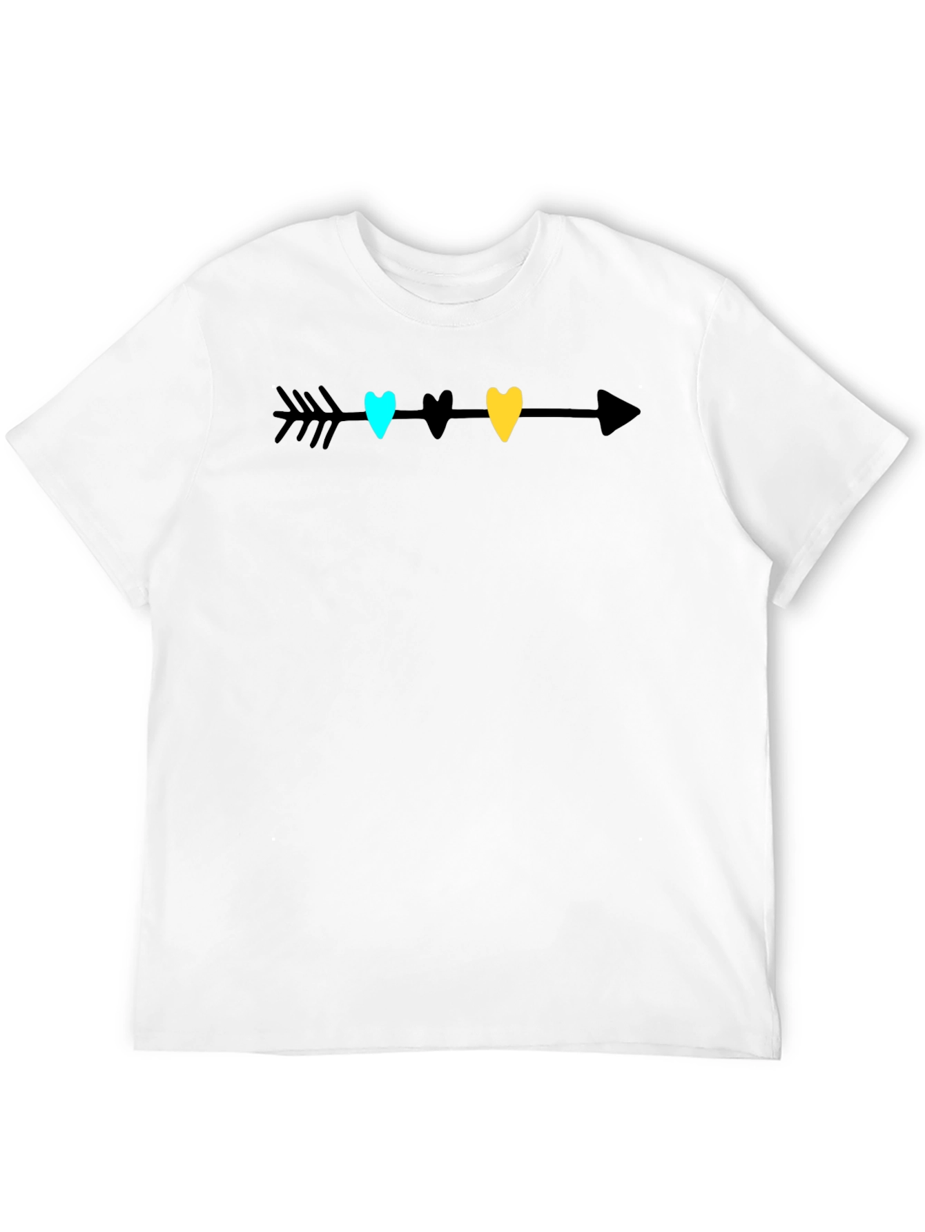 Arrow of Hearts Graphic Tee - Black