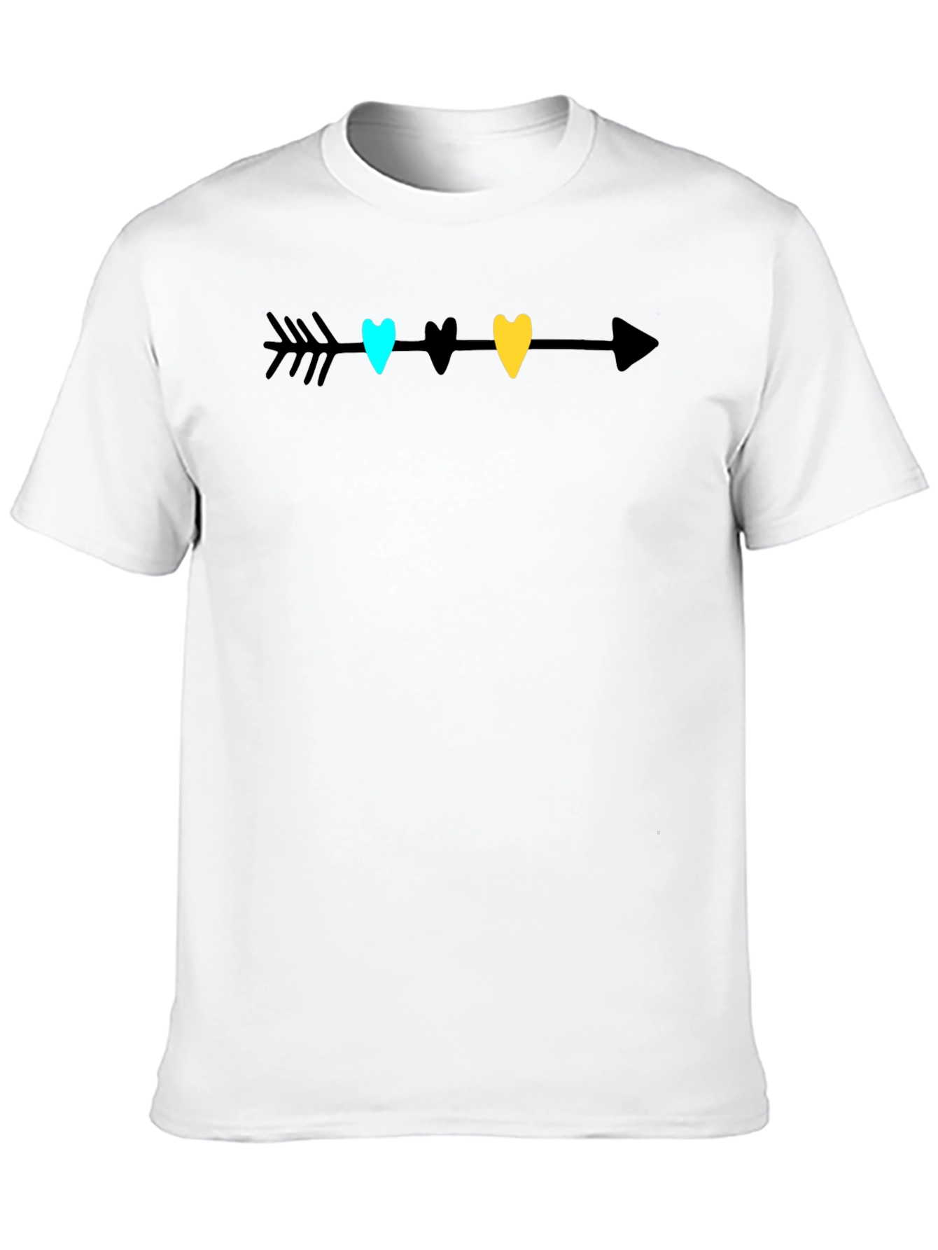 Arrow of Hearts Graphic Tee - Black