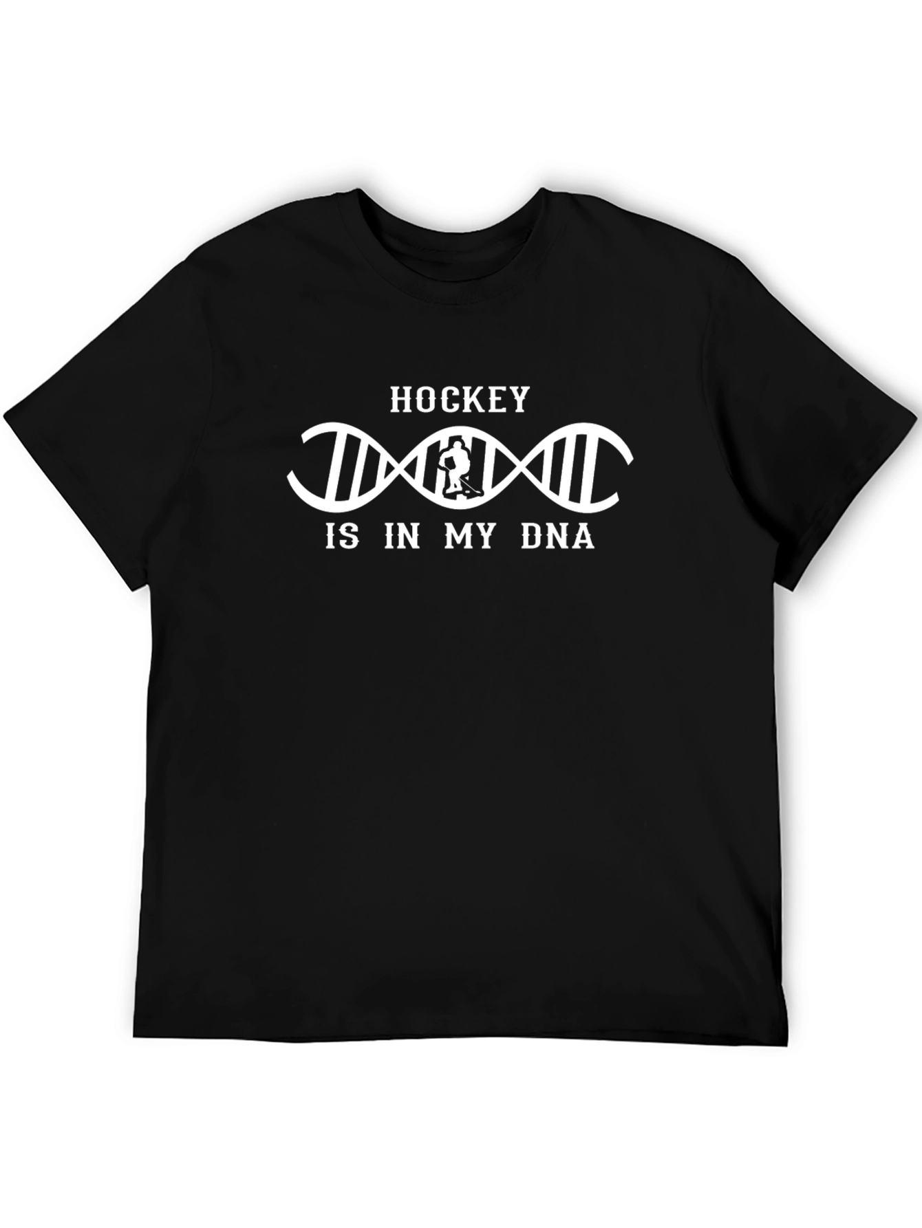 Hockey is in My DNA Black Graphic T-Shirt