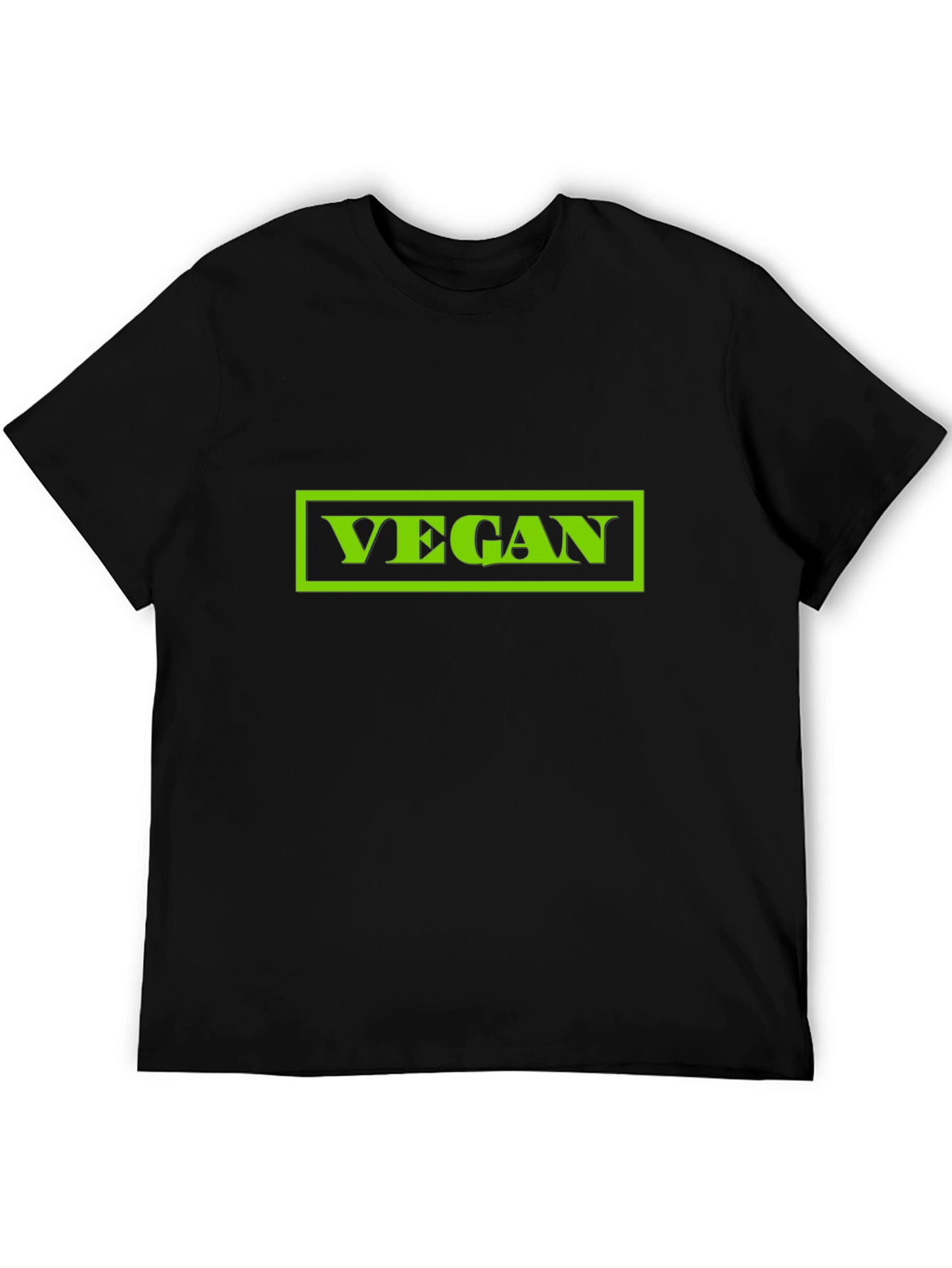 Vegan Graphic Tee - Black Cotton T-Shirt