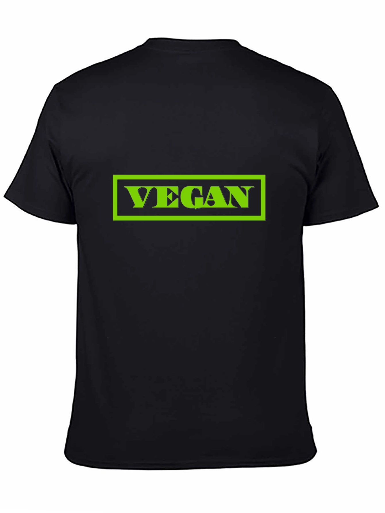 Vegan Graphic Tee - Black Cotton T-Shirt