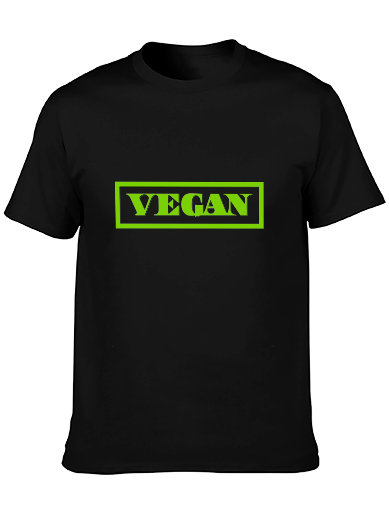 Vegan Graphic Tee - Black Cotton T-Shirt