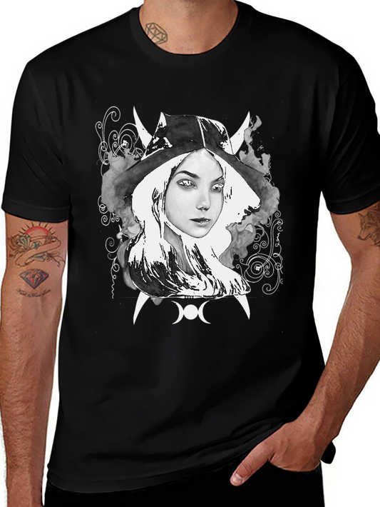 Witch Graphic Tee - Dark Aesthetic Clothing